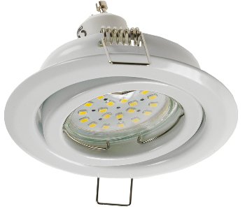 Decken-Einbaustrahler "SR90" weiß, schwenkbar, Ø98mm, für 50mm Lampen