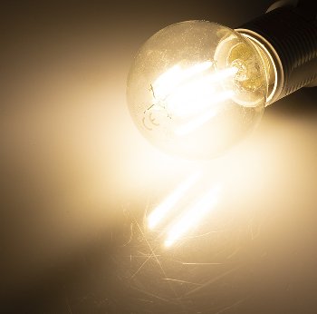 LED Tropfenlampe E14 "Filament T4", 3000k, 500lm, 230V/4W, warmweiß