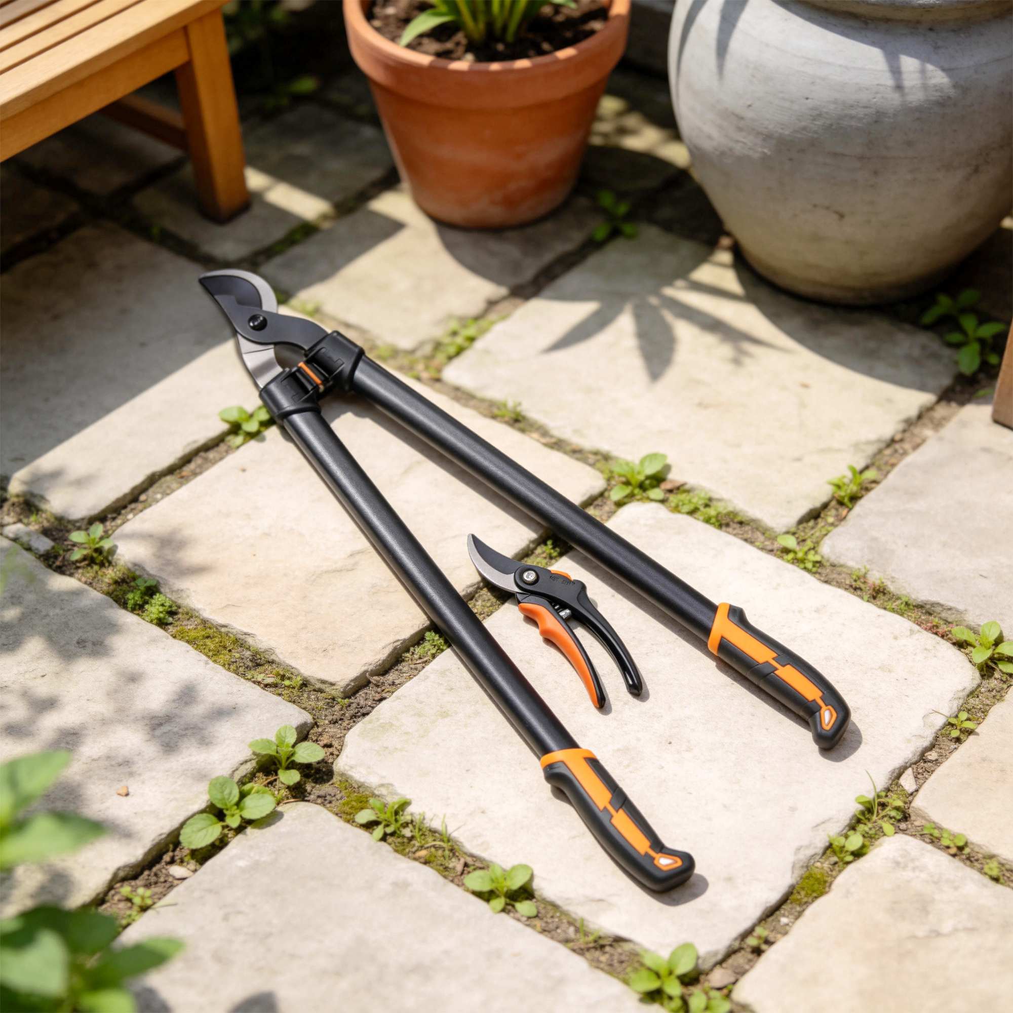 2-teiliges Gartenscheren-Set mit Astscheren, Baumscheren, Strauchpflege-Set