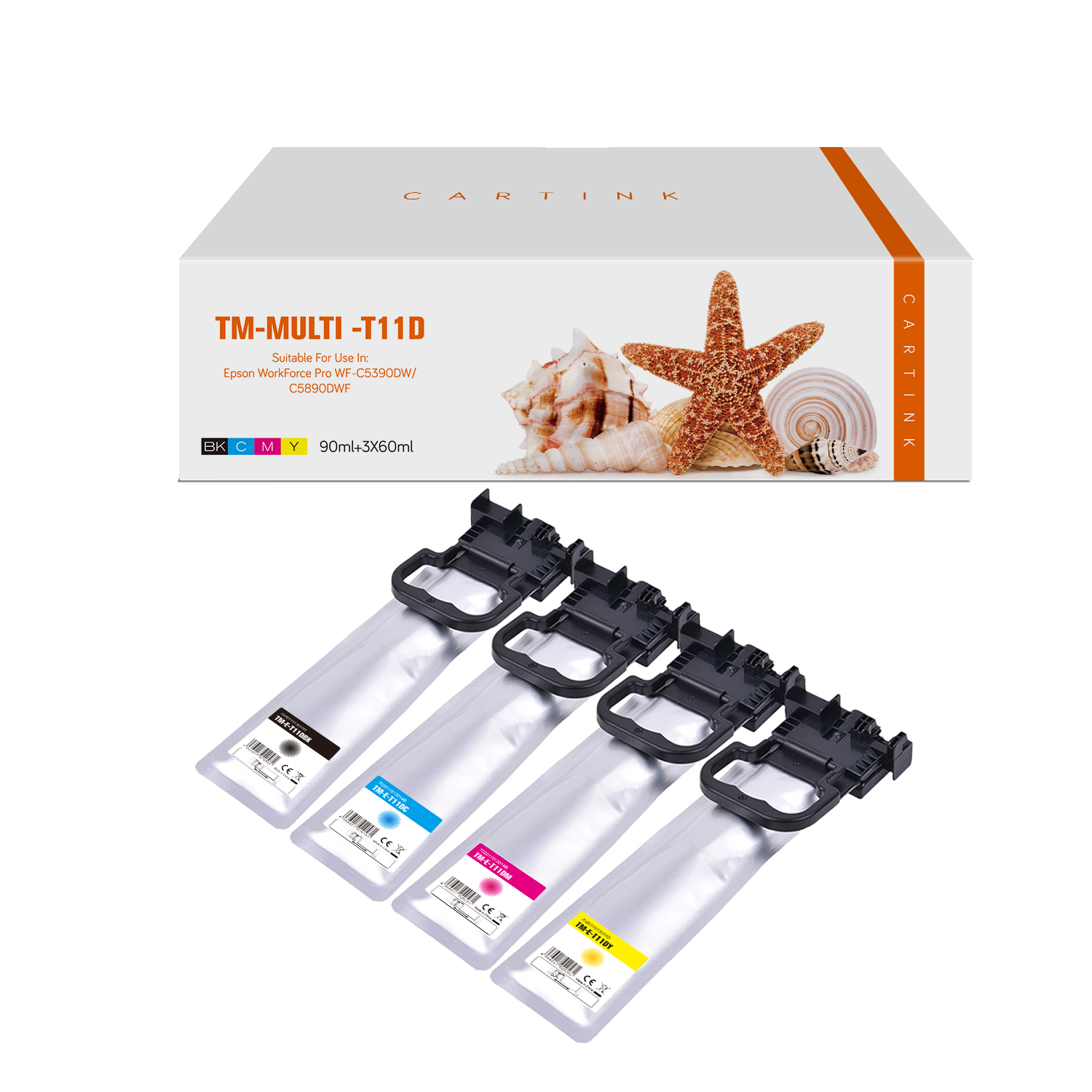 Multipack T11D alternativ Tinte für Epson / C13T11D140 D440 / BK / CMY5.000 Seiten Multipack T11D alternativ Tinte für Epson / C13T11D140 D440 / BK / CMY5.000 Seiten