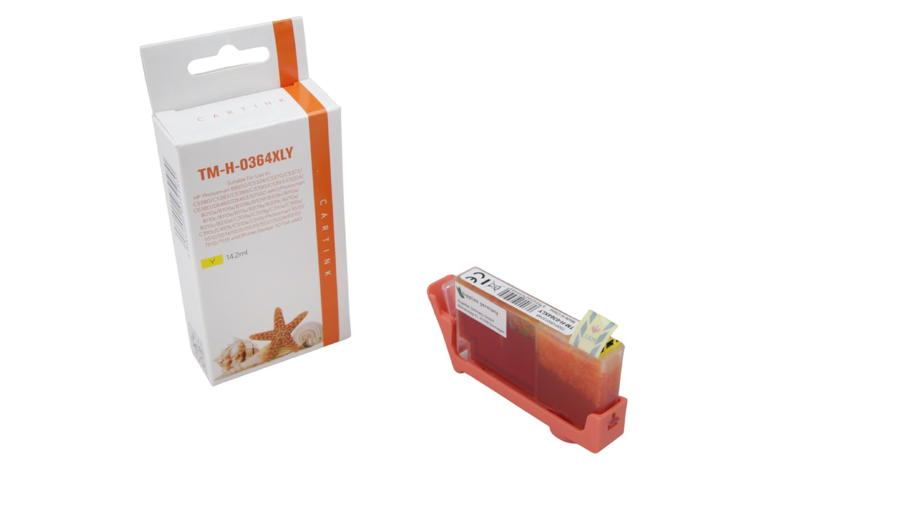 364Y alternativ Seestern Tinte yellow für HP / CB325EE / 14,2ml mit Chip
