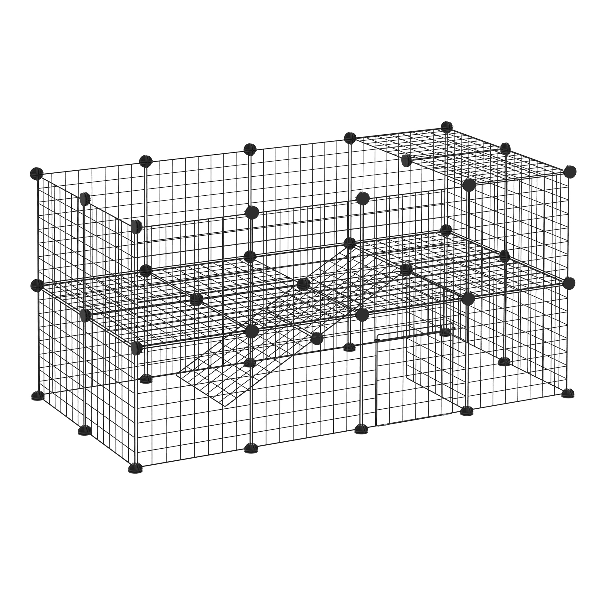 Freigehege Laufgitter DIY Welpenlaufstall Gittergehege für Kleintier aus Metallgitter Absperrgitter Kleine Haustiere Laufstall für Innen 36 Platten Schwarz 146 x 73 x 73 cm Freigehege Laufgitter DIY Welpenlaufstall Gittergehege für Kleintier aus Metallgitter Absperrgitter Kleine Haustiere Laufstall für Innen 36 Platten Schwarz 146 x 73 x 73 cm