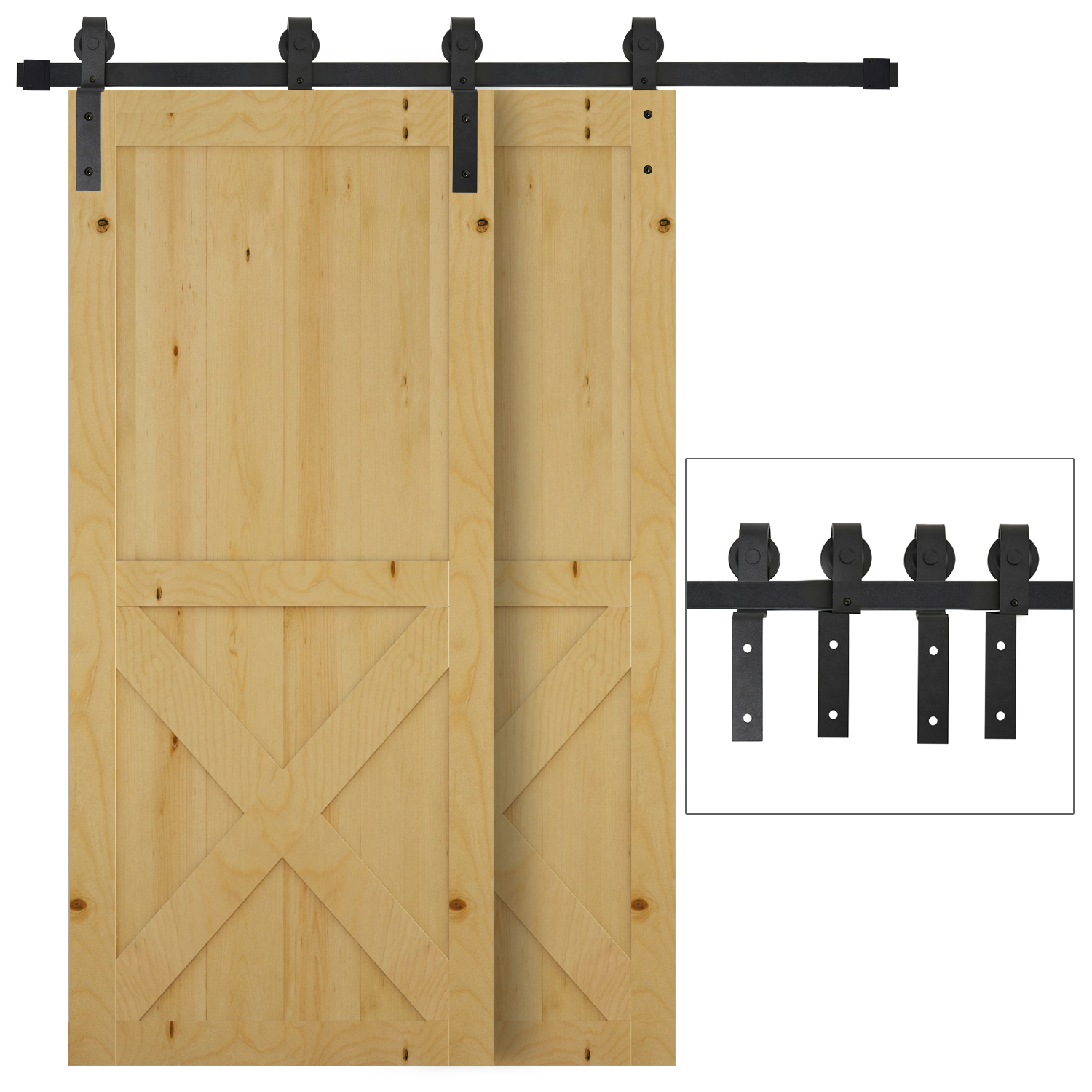 200 cm Schiebetür Komplettset Schiebetürbeschlag, Schiebetür Laufschiene, Schiebetürsystem für Holzschiebetür 200 cm Schiebetür Komplettset Schiebetürbeschlag, Schiebetür Laufschiene, Schiebetürsystem für Holzschiebetür