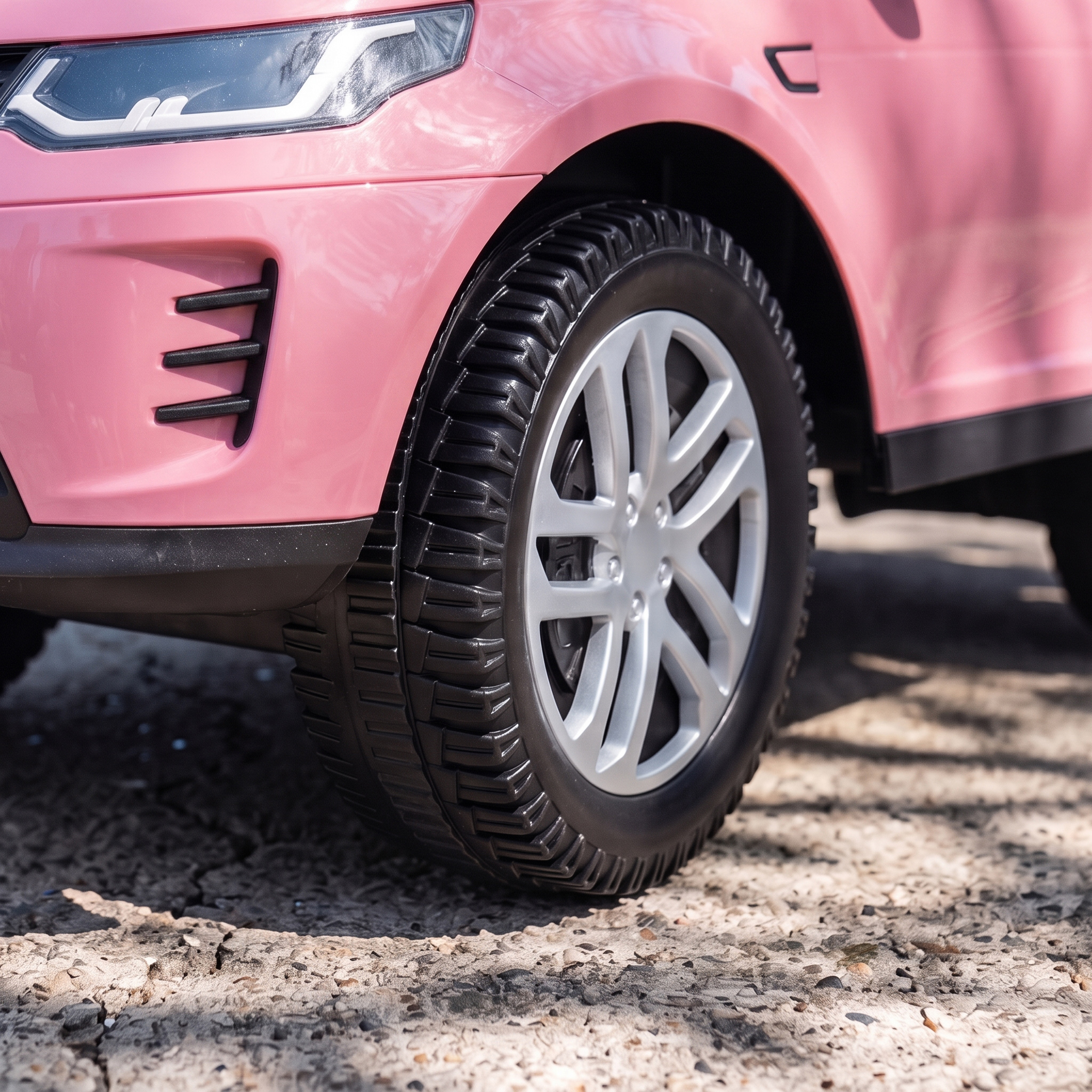 LAND ROVER DISCOVERY Rutschauto, Rutschfahrzeug mit Hupe, Motorgeräuschen Stauraum unter dem Sitz 18-36 Monaten Rosa