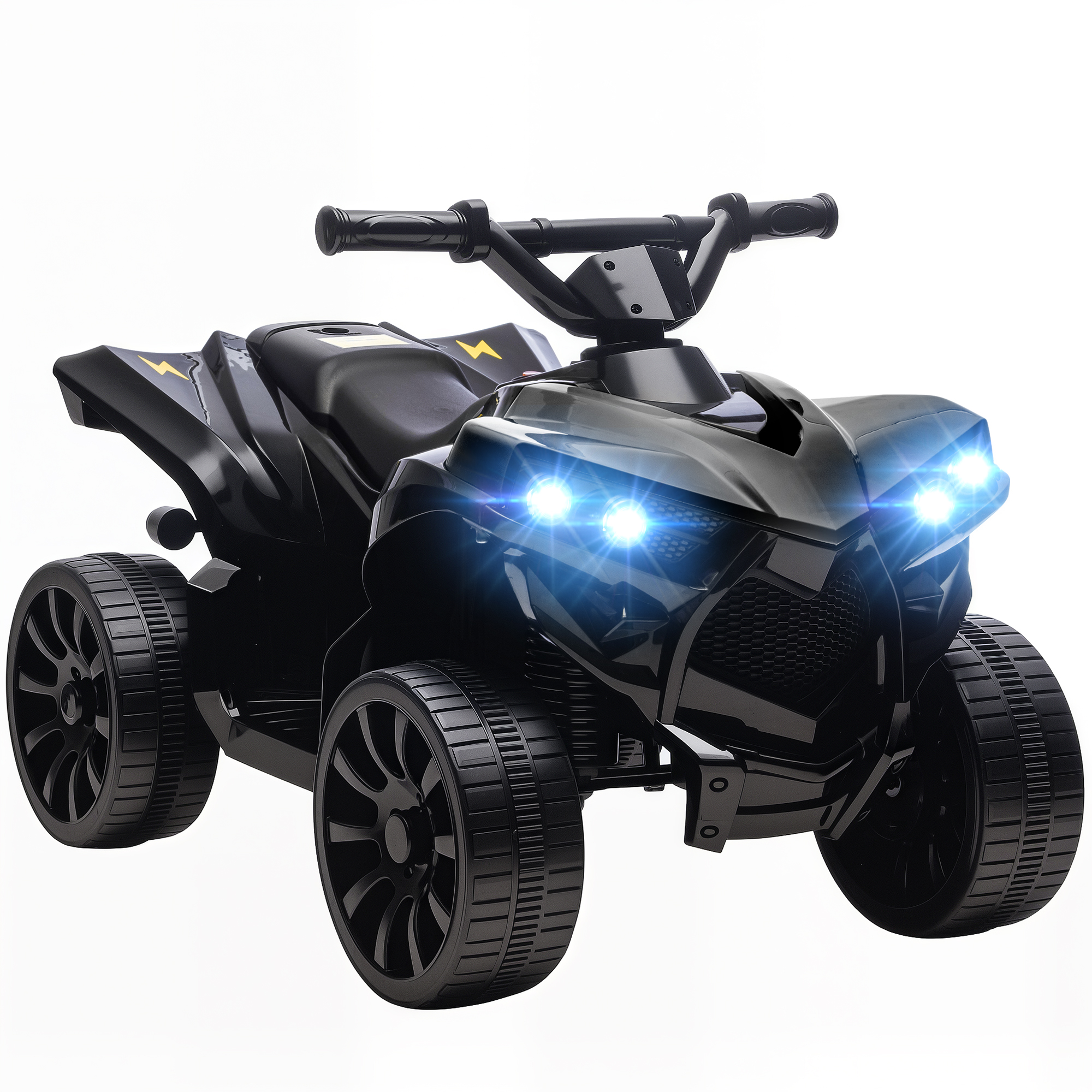 Kinder Quad Elektro 6V Kinderquad mit Vorwärts-, Rückwärtsfunktion, Musik, LED-Scheinwerfer Schwarz Kinder Quad Elektro 6V Kinderquad mit Vorwärts-, Rückwärtsfunktion, Musik, LED-Scheinwerfer Schwarz