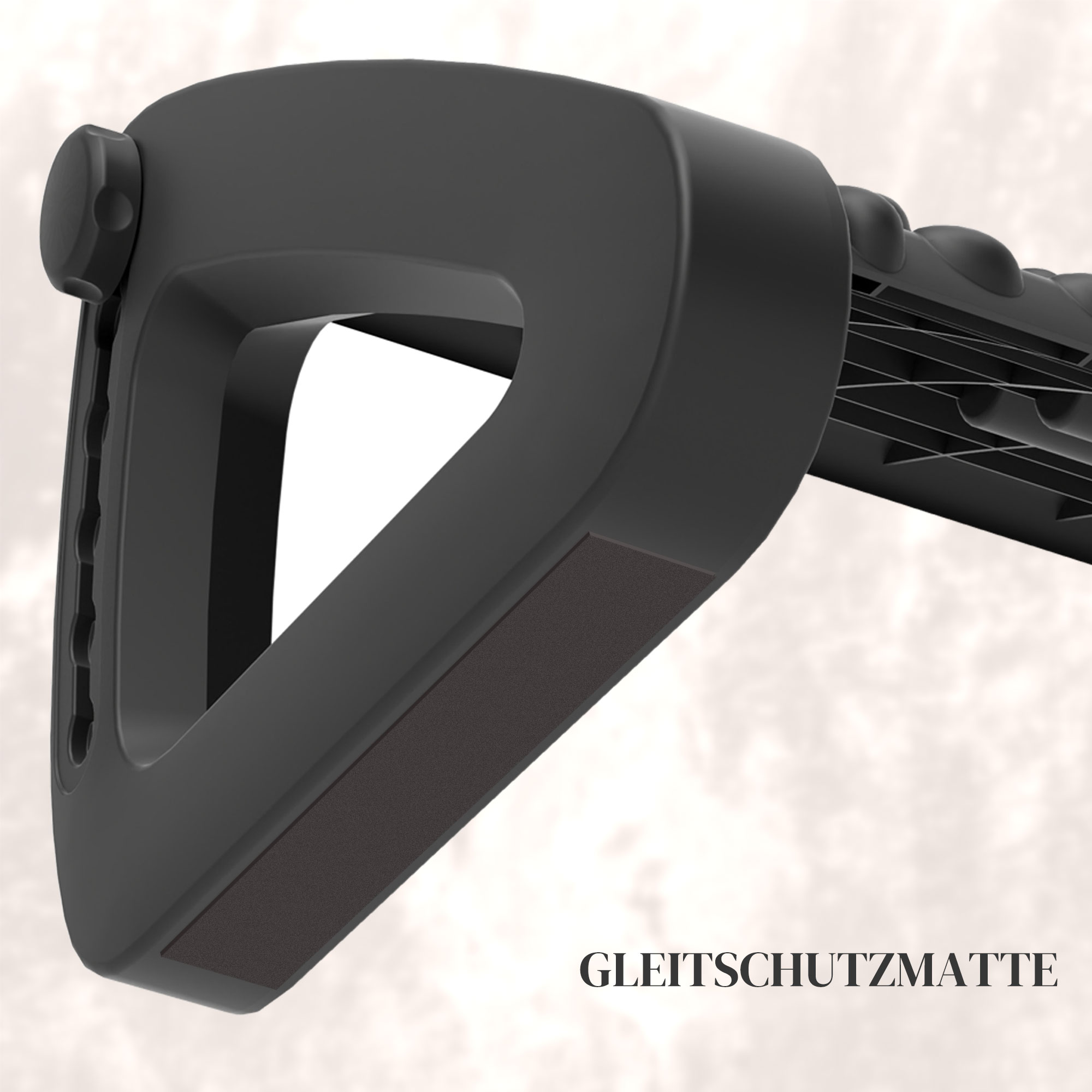 Fußstütze für den Schreibtisch, höhenverstellbarer Fußhocker mit Massage-Oberfläche und Rollen, Kunststoff, Schwarz