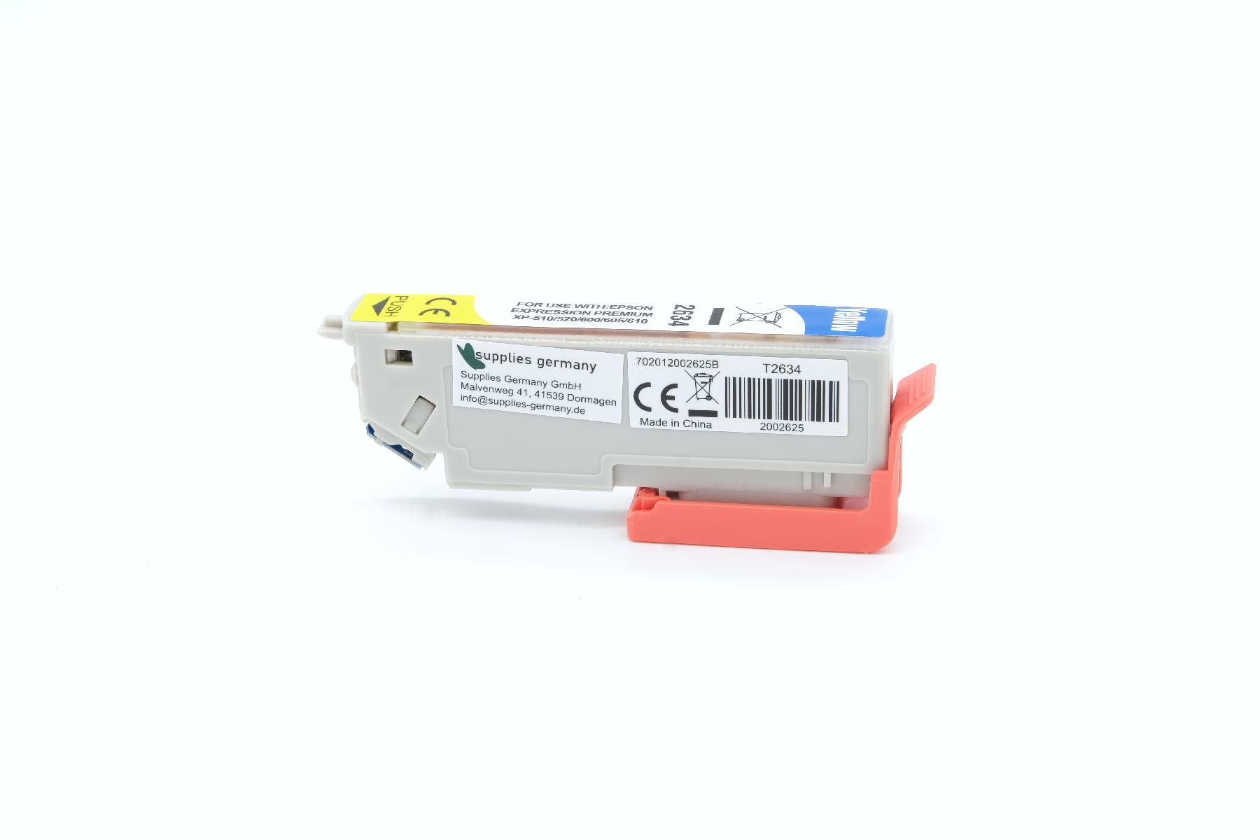 T2634 alternativ Tinte gelb für Epson / C13T26344010 / 10ml T2634 alternativ Tinte gelb für Epson / C13T26344010 / 10ml