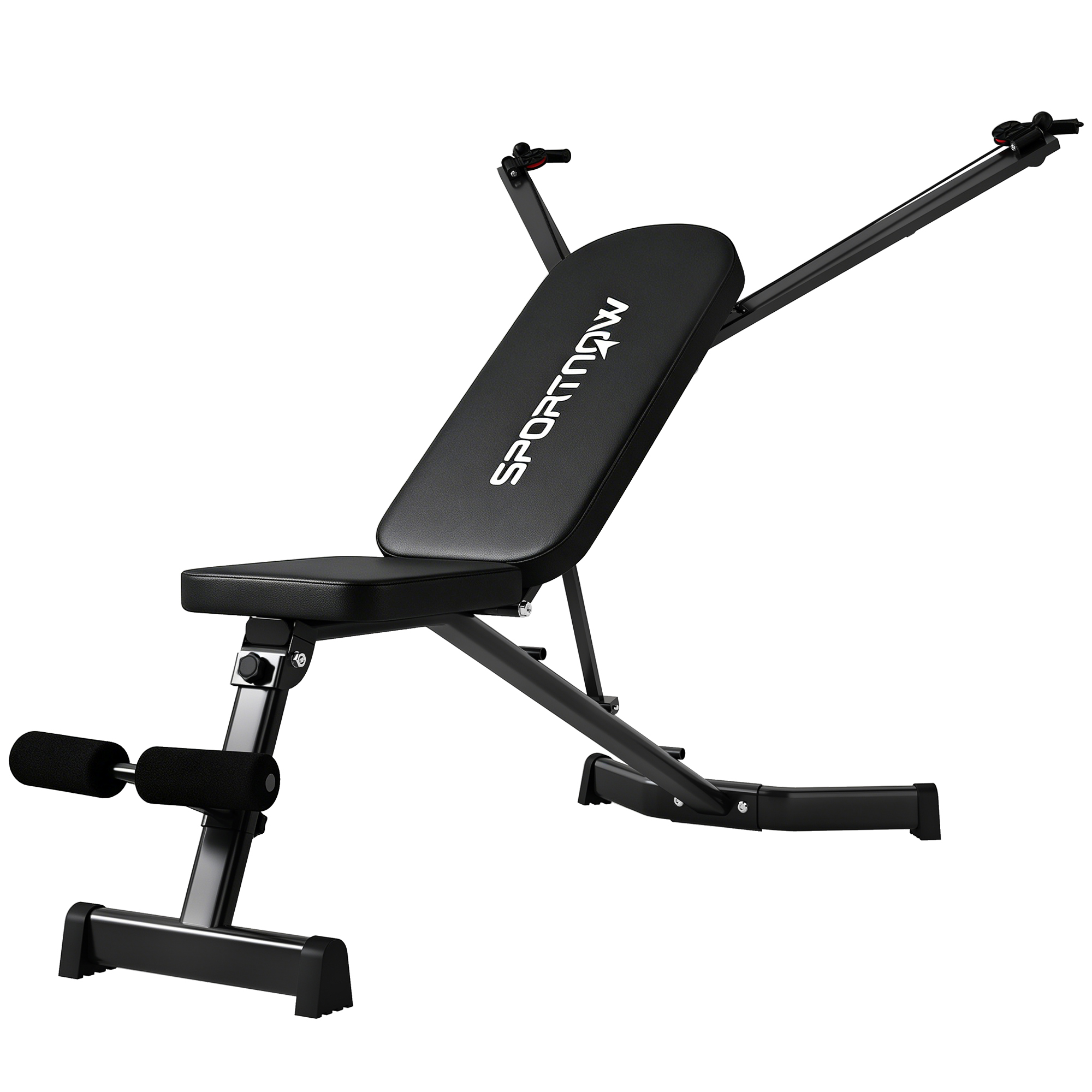 Hantelbank klappbar Trainingsbank mit Beinstrecker 3-Fach Rückenlehne, 3 Widerstandsstufe 300 kg Last