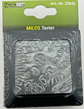MILOS Taster, Anthrazit / 0-250V~/ 10A, inkl. Rahmen, UP