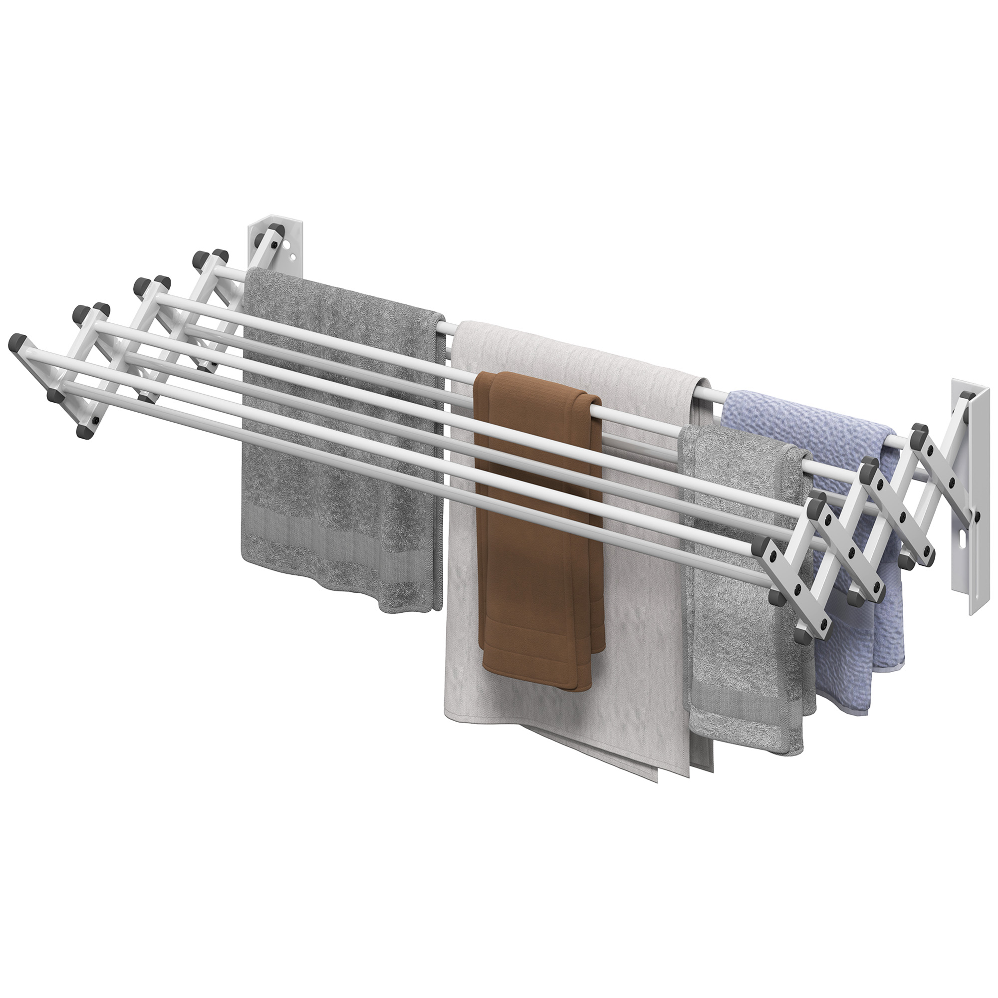 Handtuchhalter, Aluminium, verstellbar, für Innen- und Außenbereich, Silber Handtuchhalter, Aluminium, verstellbar, für Innen- und Außenbereich, Silber