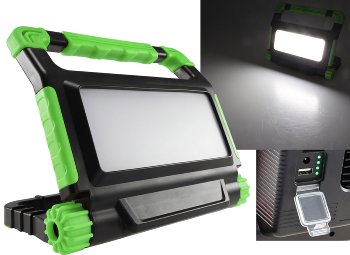 LED Baustrahler mit Akku "BSA-50", 50W, 4200lm, 4500K / neutralweiß