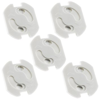 Einsteckschutz für Steckdosen, Weiß, mit Drehmechanik, 5er-Set Einsteckschutz für Steckdosen, Weiß, mit Drehmechanik, 5er-Set