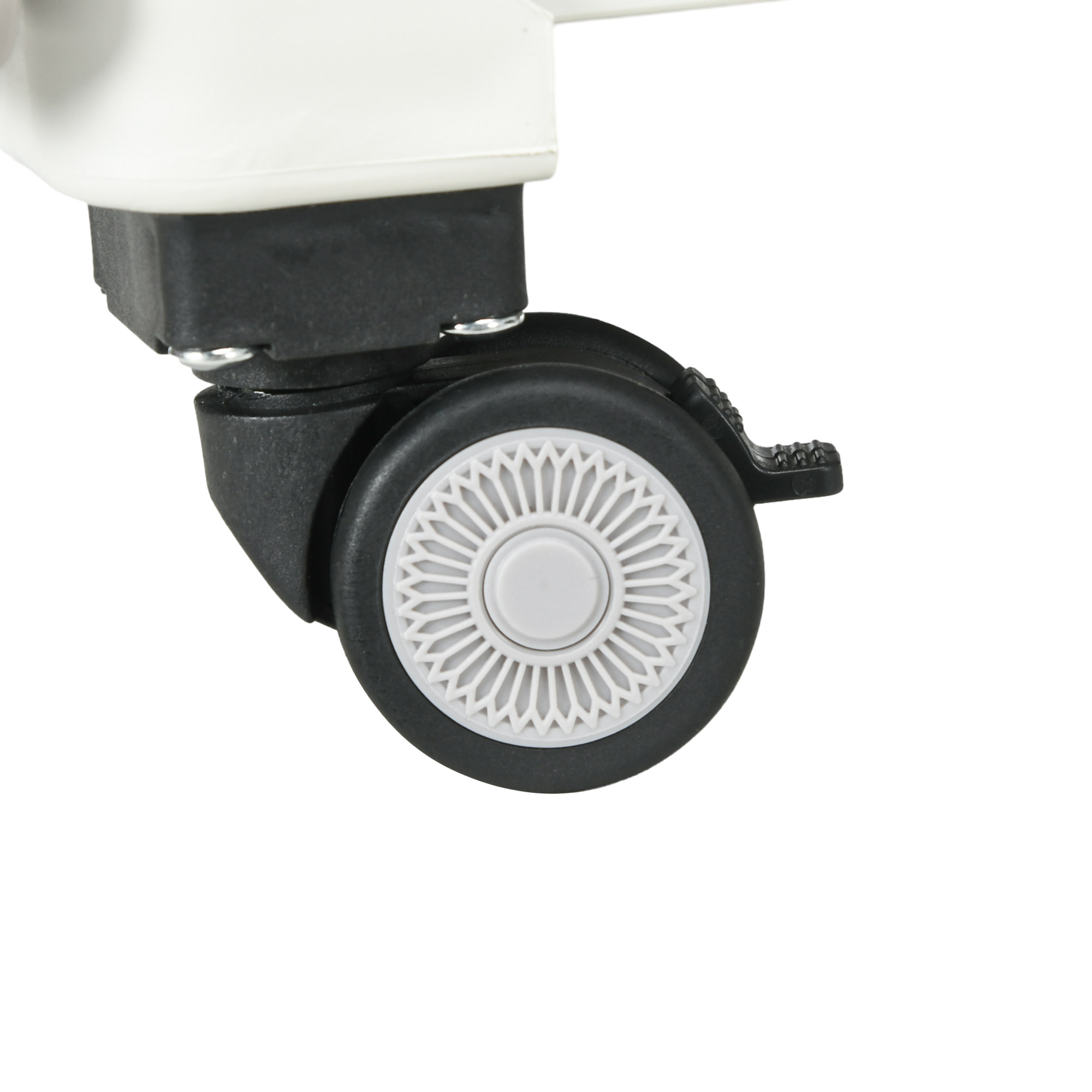 Einkaufstrolley Treppensteiger Mobile Transportbox,  klappbar, Teleskopgriff, bis max. 65 Kilo belastbar, Weiß