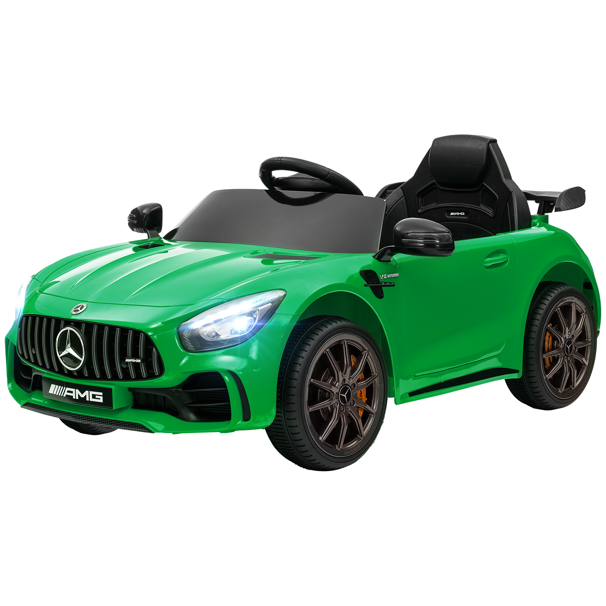 Elektro-Kinderauto, Mercedes, 3-5 km/h, Fernbedienung, Licht & Musik, Grün