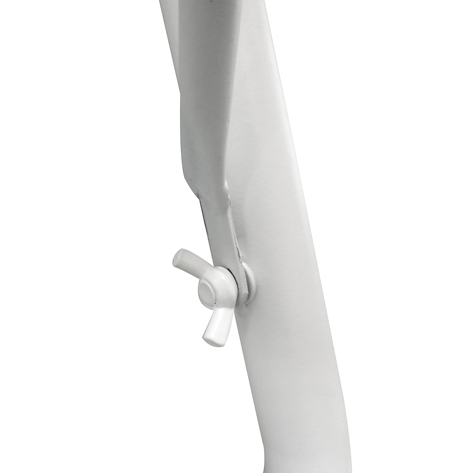 Balkonhängetisch Hängetisch Gartentisch höhenverstellbar halbrund Ø30 cm Terrasse Metall Weiß L60 x B45 x H50 cm