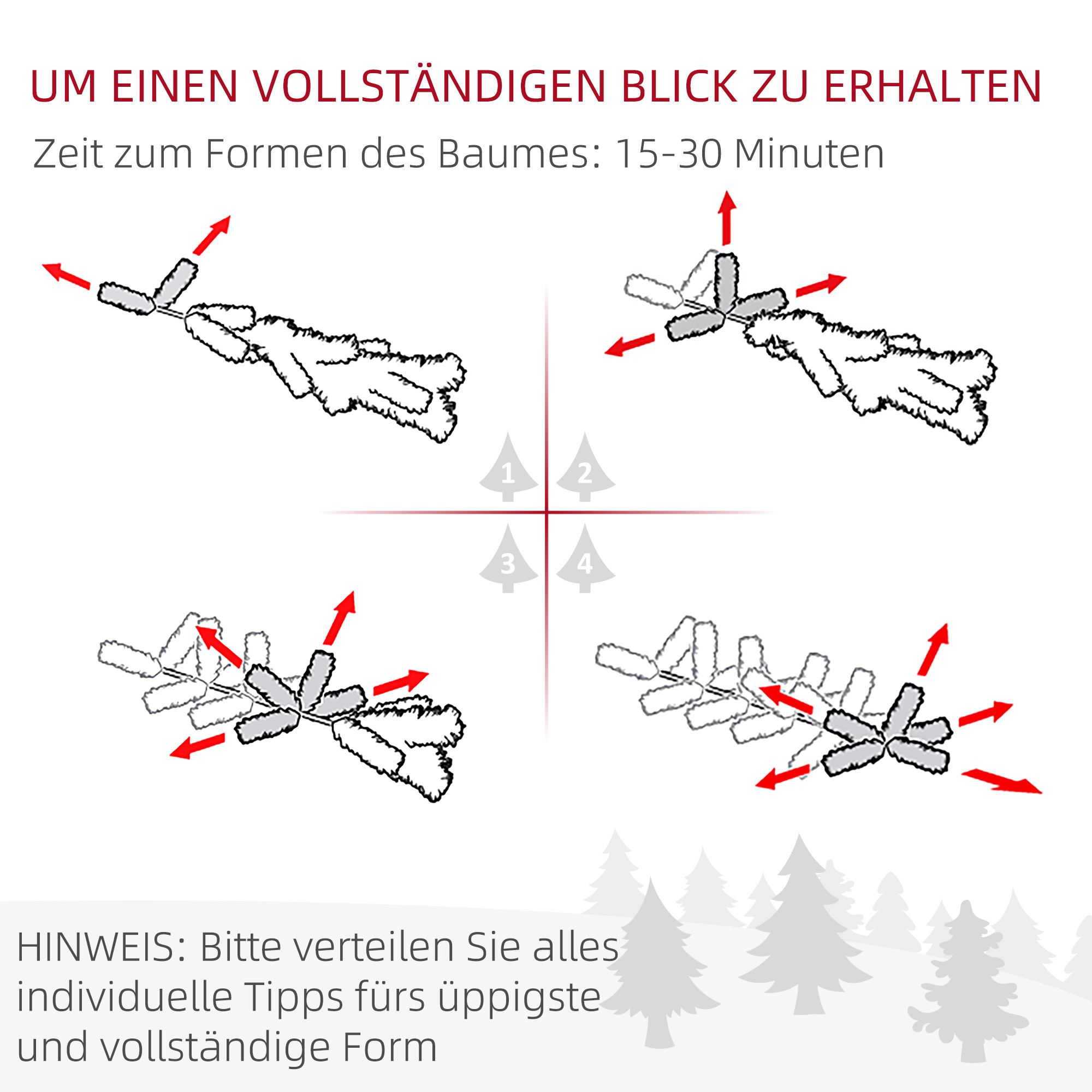 Weihnachtsbaum, Kunsttanne, realistisches Aussehen, schneller Aufbau, Kunststoff, Grün, 100 x 100 x 150cm