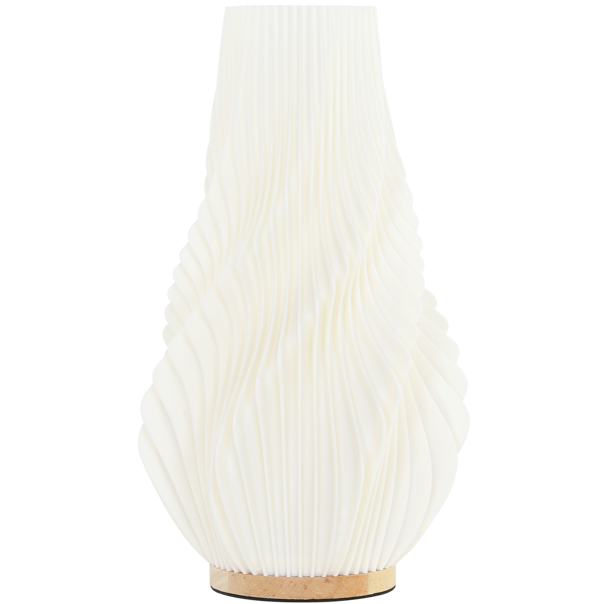 Smart Tischlampe mit App-Steuerung, Alexa-kompatibel, Kunststoff, Holz, Weiß Smart Tischlampe mit App-Steuerung, Alexa-kompatibel, Kunststoff, Holz, Weiß