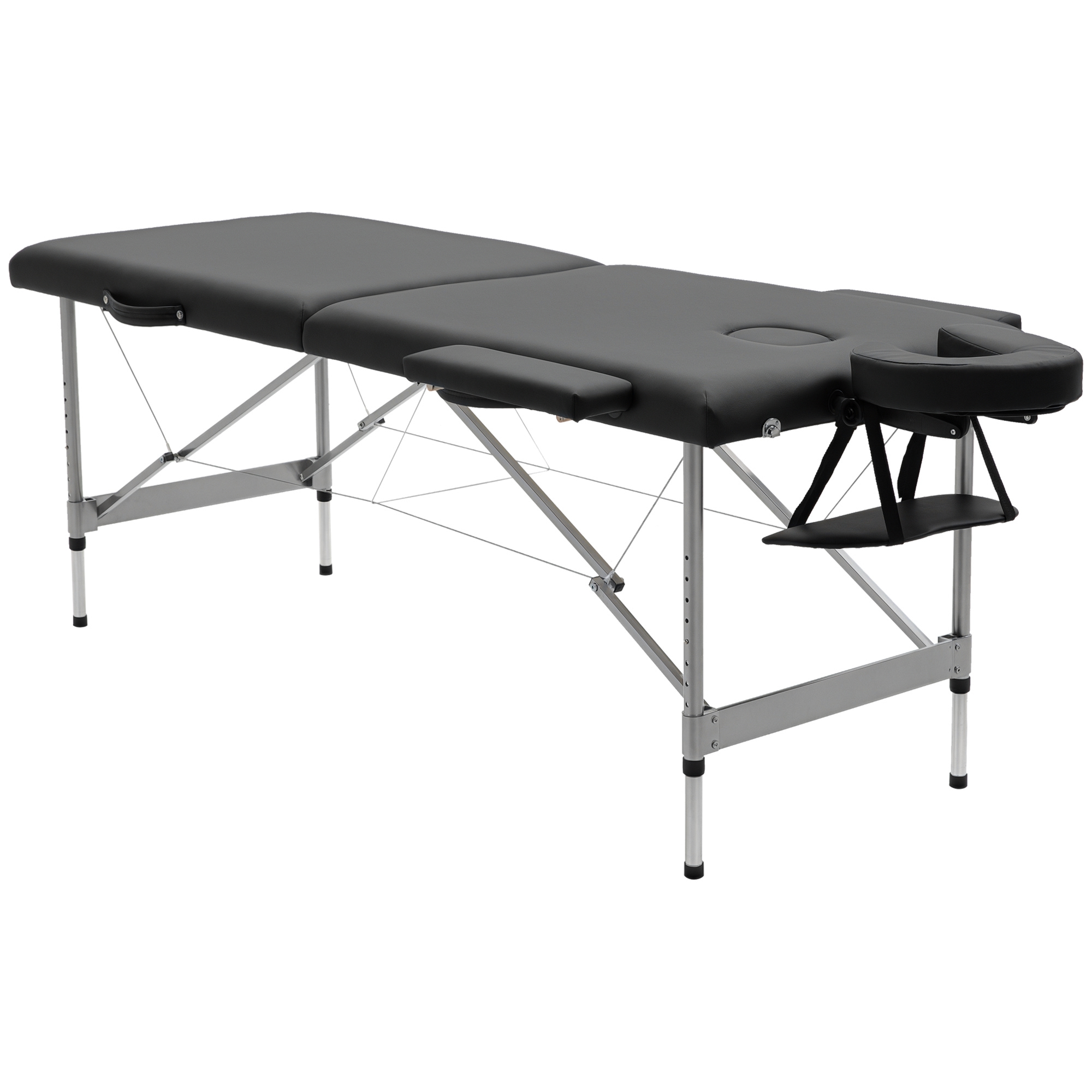 Massageliege klappbar, inkl. Gesichtsöffnung, Armlehnen, Handablagen, Massageliege mobil, 185 cm x 70 cm x 82 cm