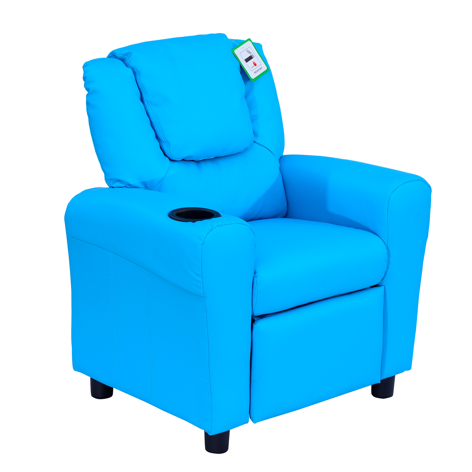Kindersessel mit neigbarer Rücklehne 62 x 52 x 69cm Massivholzrahmen Blau Kindersessel mit neigbarer Rücklehne 62 x 52 x 69cm Massivholzrahmen Blau