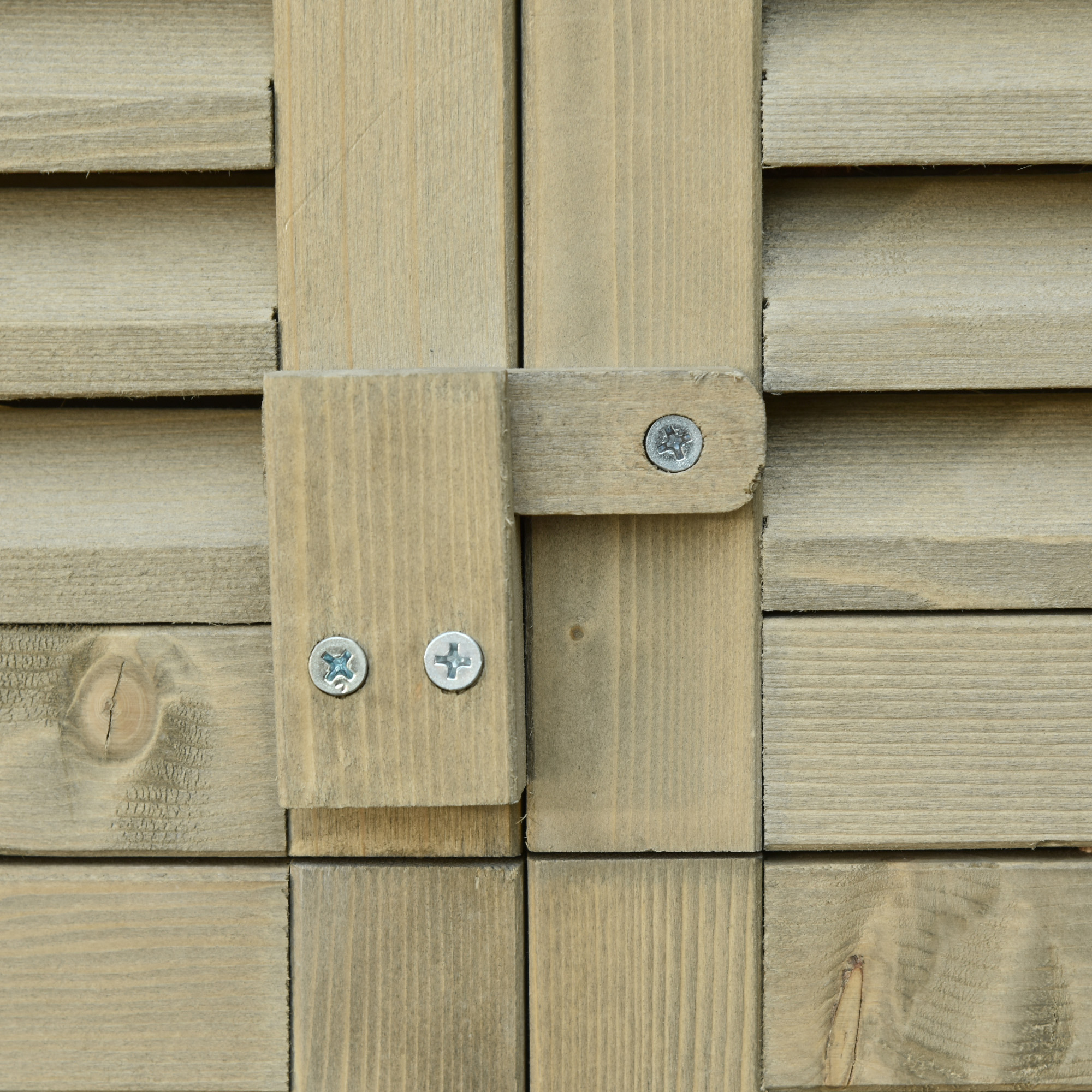 Gartenschrank Holz Geräteschuppen Gerätehaus mit Asphaltdach Lamellentür Geräteschrank Schuppen Garten 4 Fächer Grau 87 x 46,5 x 160 cm