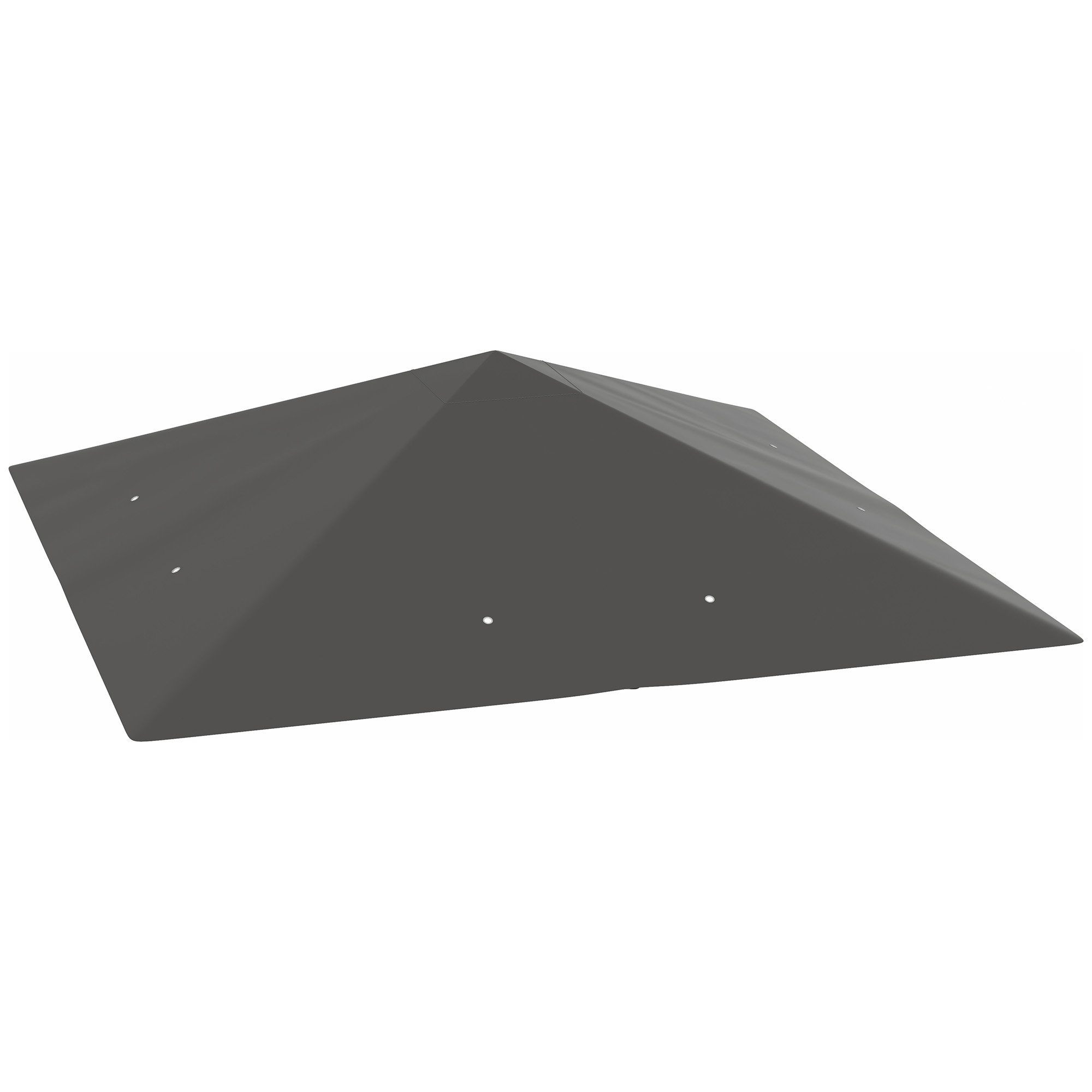 Ersatzdach für Pavillon 3 x 3 m wasserabweisend Pavillondach UPF30+ Ersatzbezug Oxford-Stoff, 370 g/m², Grau