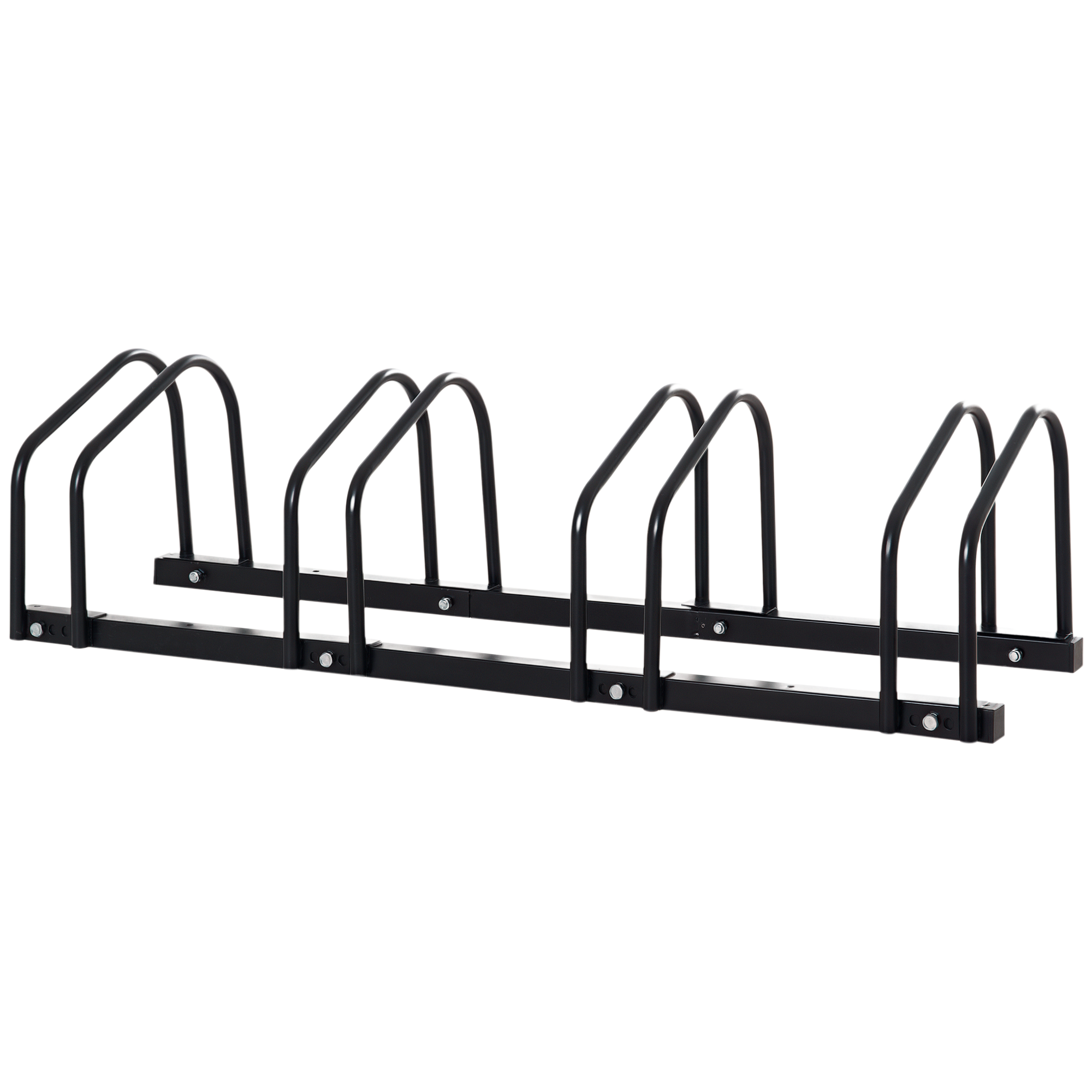 Fahrradständer für 4 Fahrräder, wetterfest, Wand- oder Bodenmontage, Stahl 110 x 33 x 27 cm