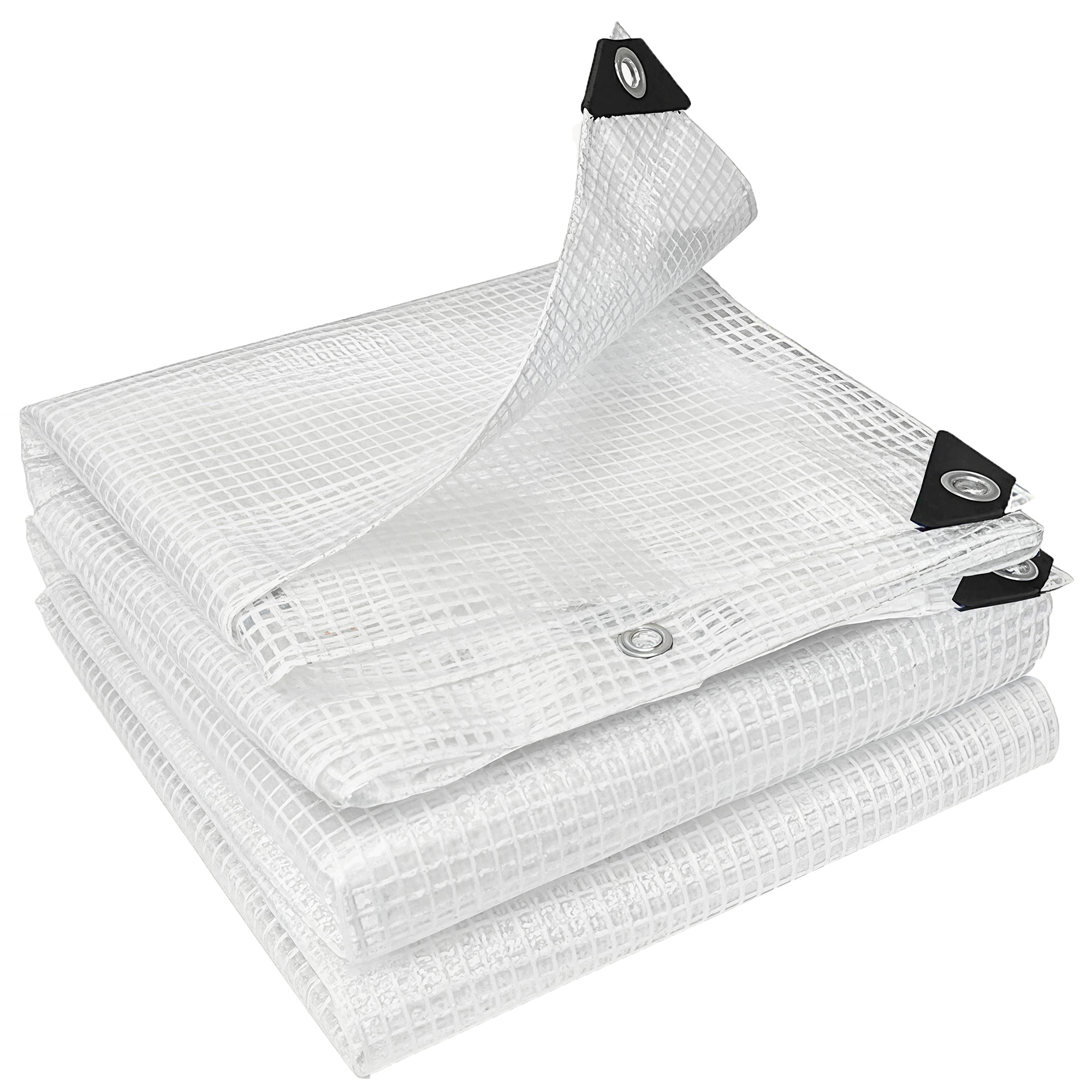 Abdeckplane wasserdicht 4 x 6 m 140g/m² Gewebeplane Robuste Reißfeste UV-stabil Schutzplane mit verstärkten Ösen Weiß