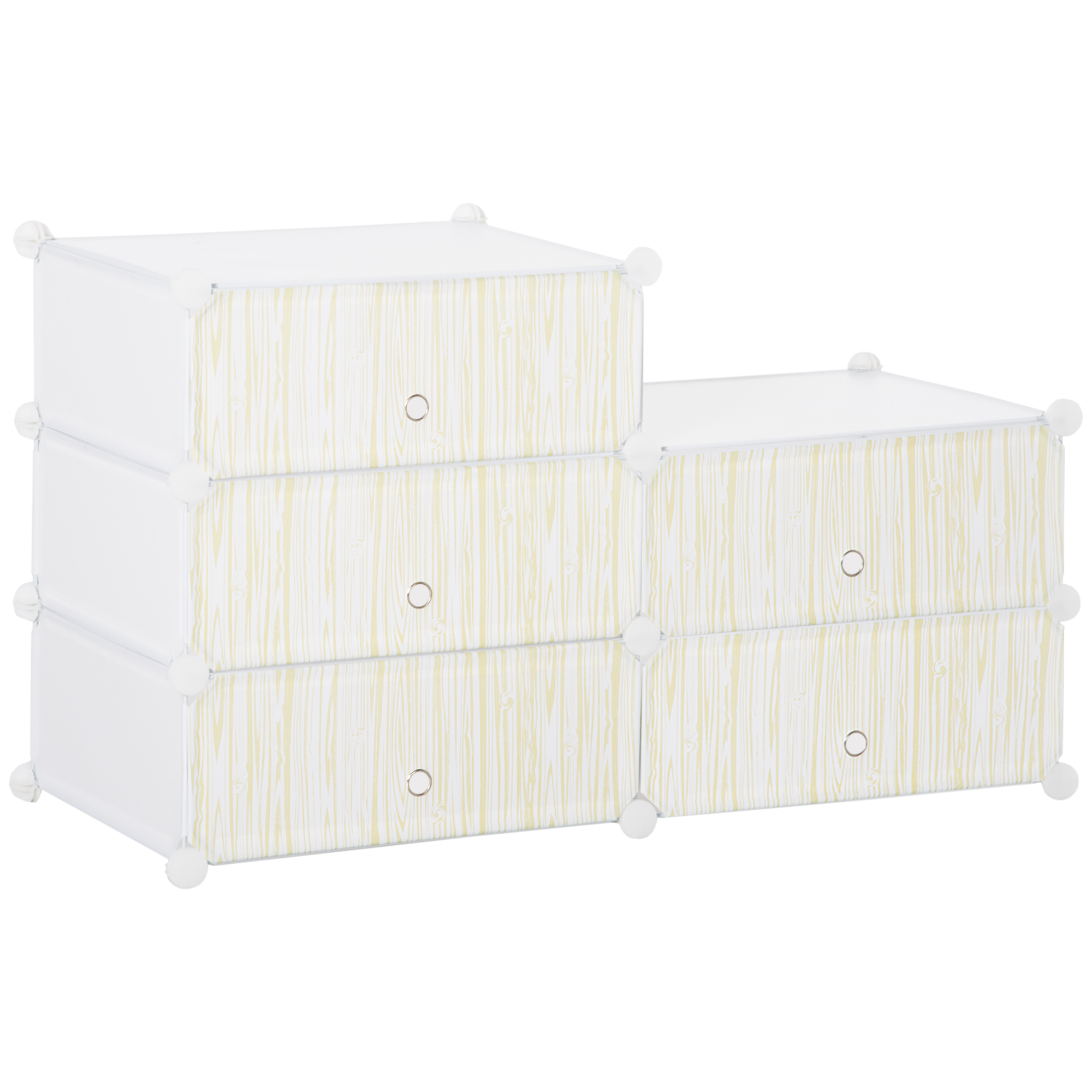 Modulares Regalsystem für 12 Paar Schuhe, 49 cm x 36,5 cm x 108 cm, Weiß Modulares Regalsystem für 12 Paar Schuhe, 49 cm x 36,5 cm x 108 cm, Weiß