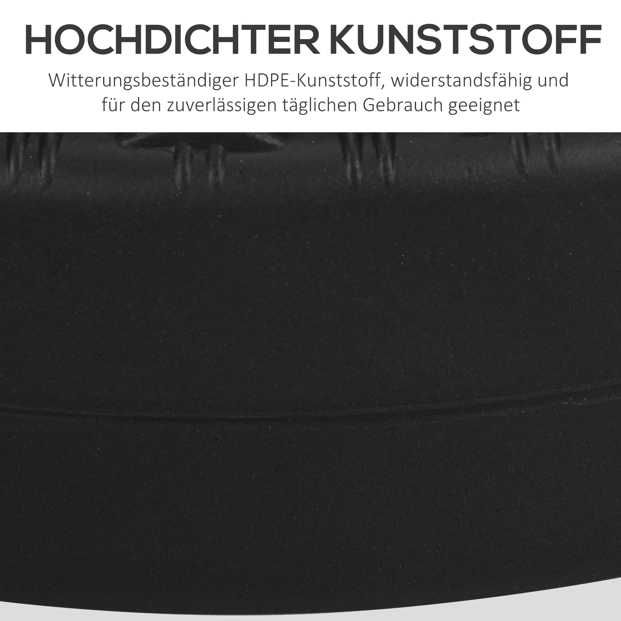 Sonnenschirmständer Sonnenschirmhalterung, wetterbeständig, befüllbar, Ø51x 36H cm, Schwarz