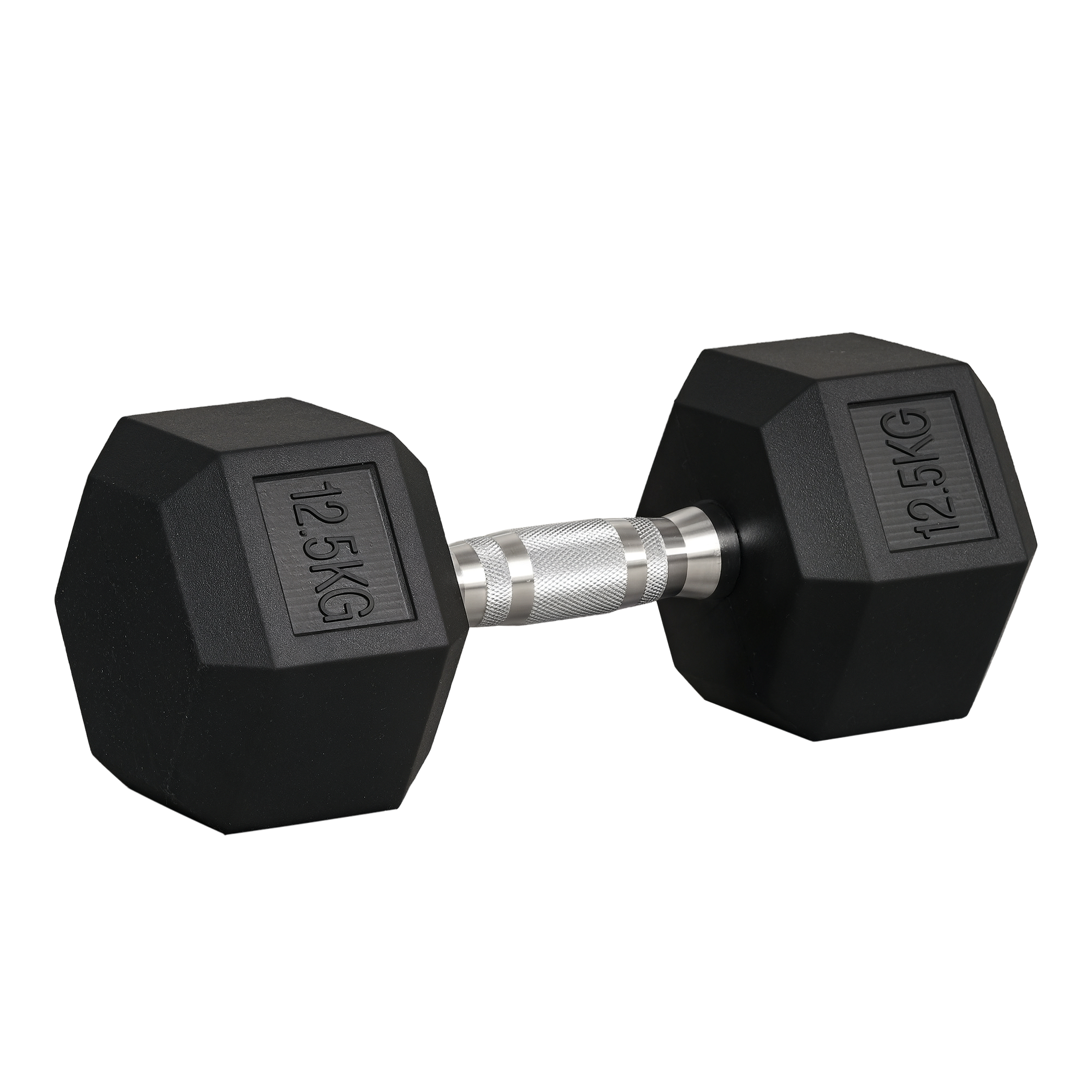 Hanteln mit gerändeltem Griff, Kurzhantel aus Gusseisen, 1 x 12,5 kg, Kurzhanteln für Männer und Frauen, Dumbbell für Zuhause, Fitnessstudio, Krafttraining