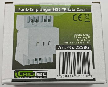 Funk-Empfänger HS2 für "Pilota Casa", für Hutschiene, 2-Kanal