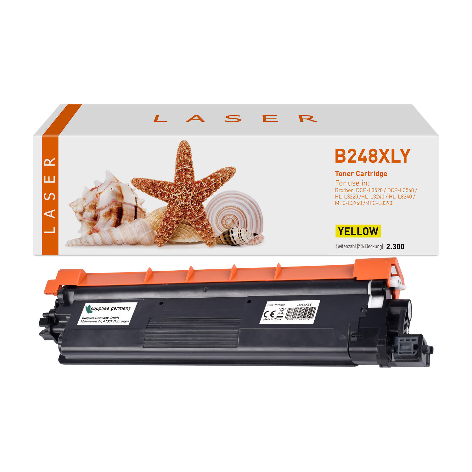 TN248XLY alternativ Toner gelb für Brother / TN248XLY / 2.300 Seiten TN248XLY alternativ Toner gelb für Brother / TN248XLY / 2.300 Seiten