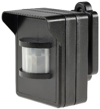 Funk-Bewegungsmelder für "Pilota Casa" / IP44, 90°/8m PIR, Aufputz, schwarz