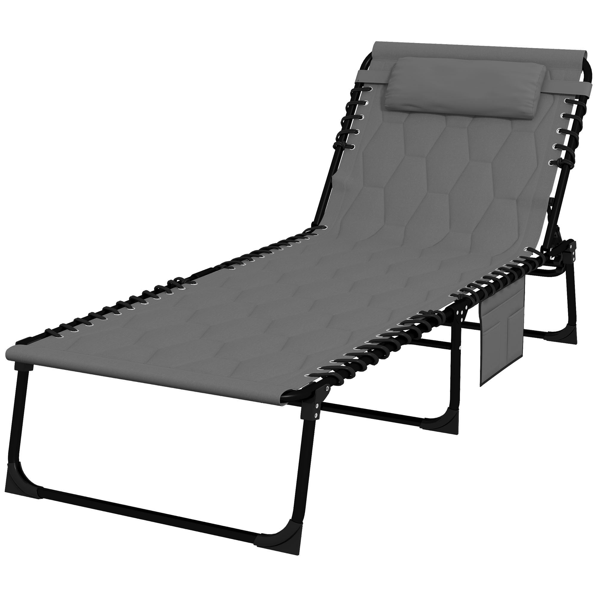 Sonnenliege Liegestuhl Gartenliege, klappbar, inkl, Kissen, wetterbeständig; 188 cm x 65 cm x 36 cm, Grau + Schwarz Sonnenliege Liegestuhl Gartenliege, klappbar, inkl, Kissen, wetterbeständig; 188 cm x 65 cm x 36 cm, Grau + Schwarz