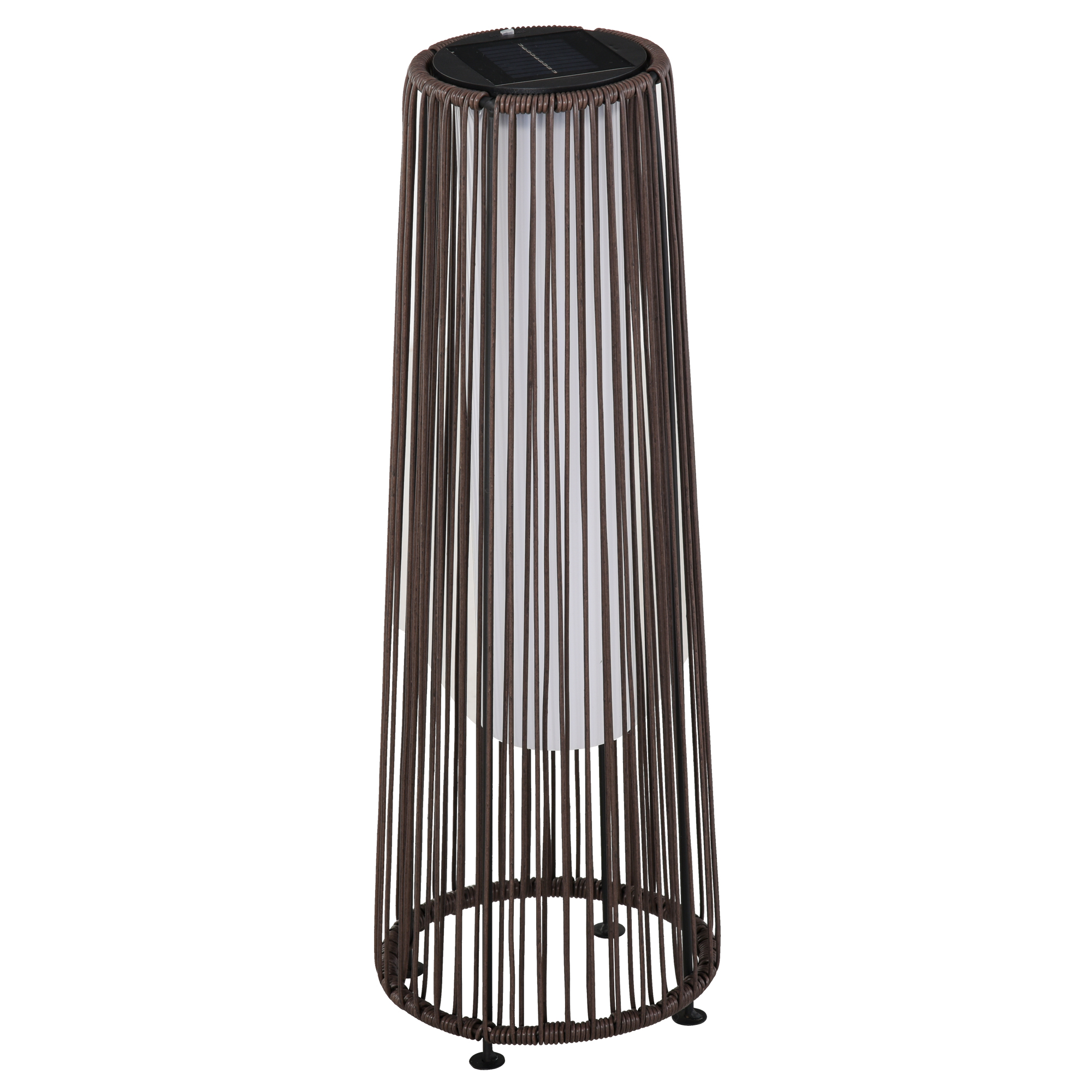 Gartenleuchte, Außenlampe, solarbetrieben, 8 Stunden Betrieb, Automatikmodus, Rattanoptik, 21,5 x 21,5 x 61 cm Gartenleuchte, Außenlampe, solarbetrieben, 8 Stunden Betrieb, Automatikmodus, Rattanoptik, 21,5 x 21,5 x 61 cm