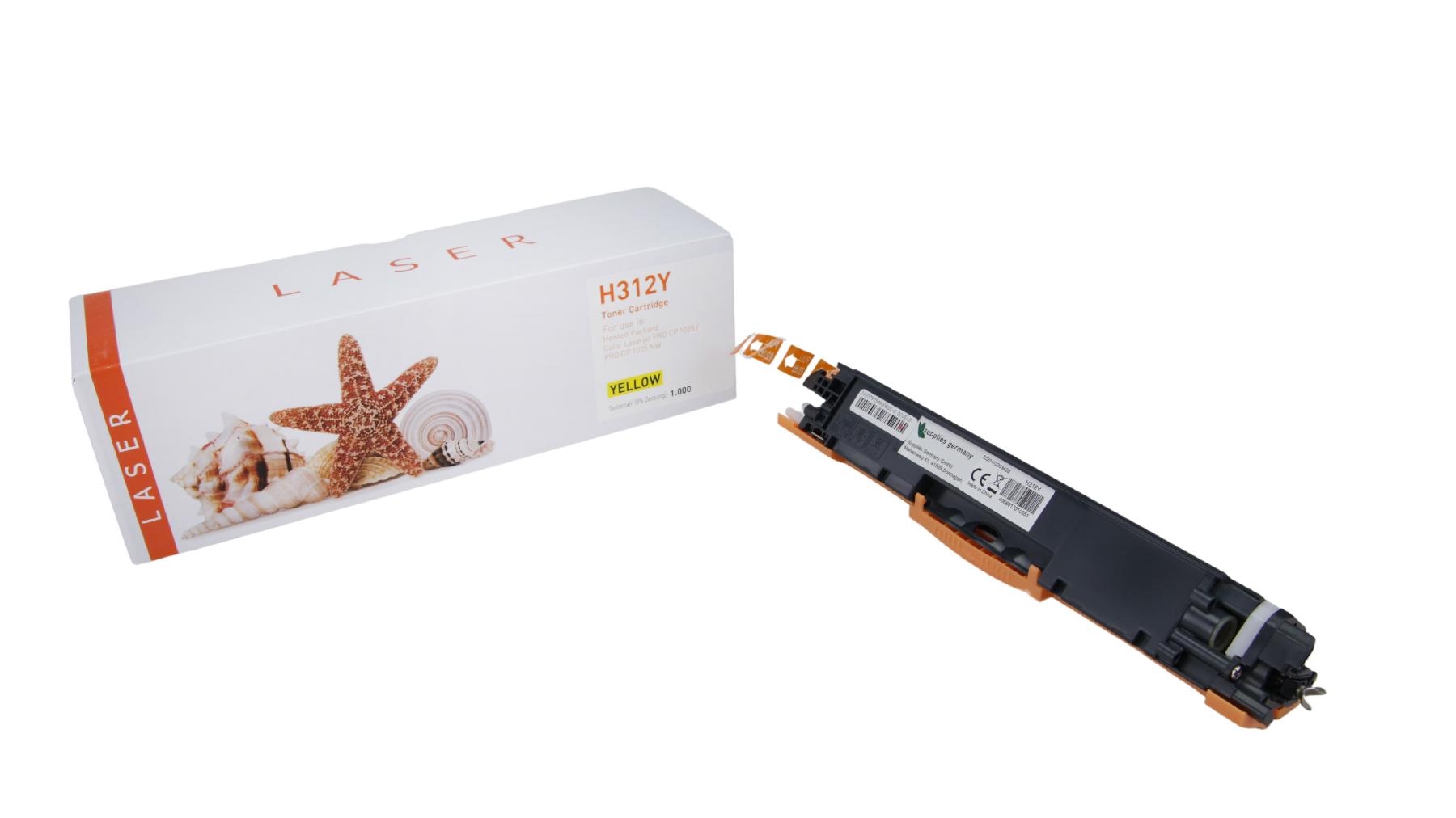 CE312Y alternativ Toner yellow für HP / CE312A / 126A / 1.000 Seiten