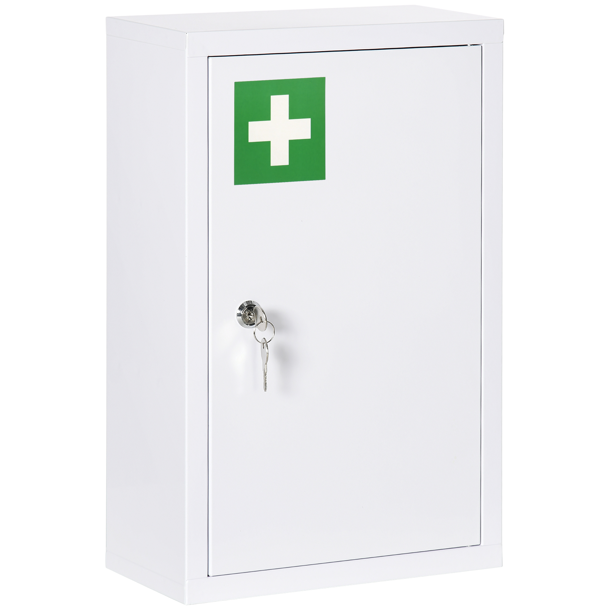 Medizinschrank, abschließbar, Einlegeböden, Stahlgehäuse, 30x14x46 cm, Weiß Medizinschrank, abschließbar, Einlegeböden, Stahlgehäuse, 30x14x46 cm, Weiß