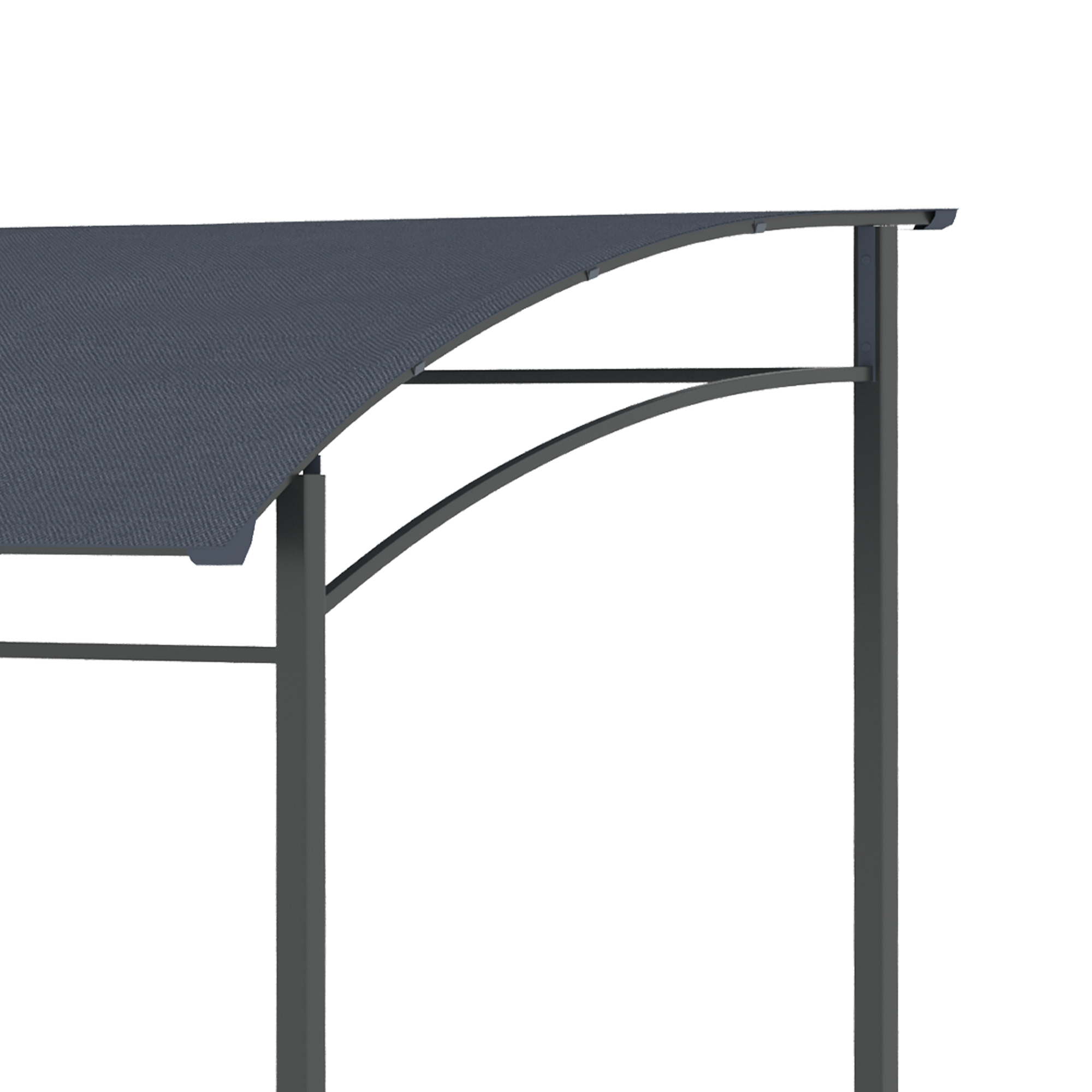 Grillpavillon, Grillüberdachung, Regenschutz, Haken für Utensilien, Stahlrahmen, grau, 215 x 150 x 174/220 cm