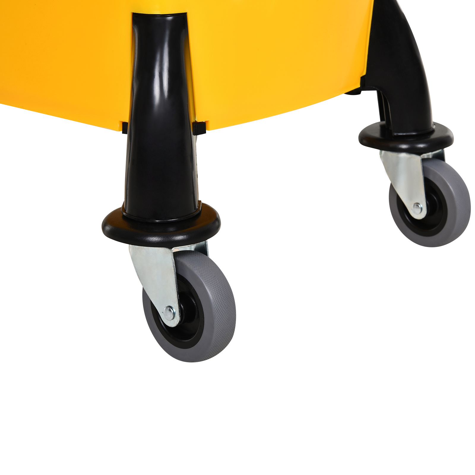 Reinigungswagen Fahreimer Putzeimer Wischwagen mit Auswringvorrichtung 26 Liter, Gelb, 44 x 36 x 90 cm
