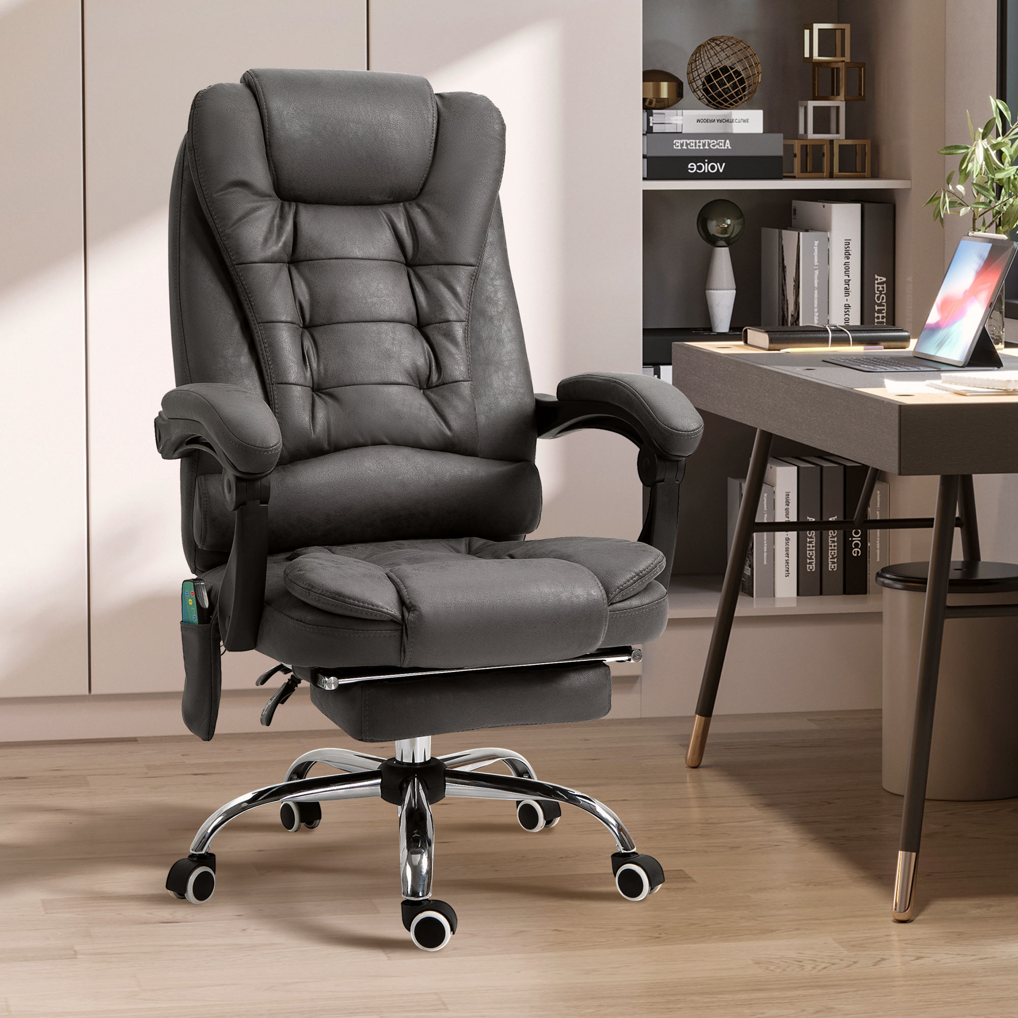 Bürostuhl mit Massagefunktion, ergonomisch, 65x160x104cm, Grau