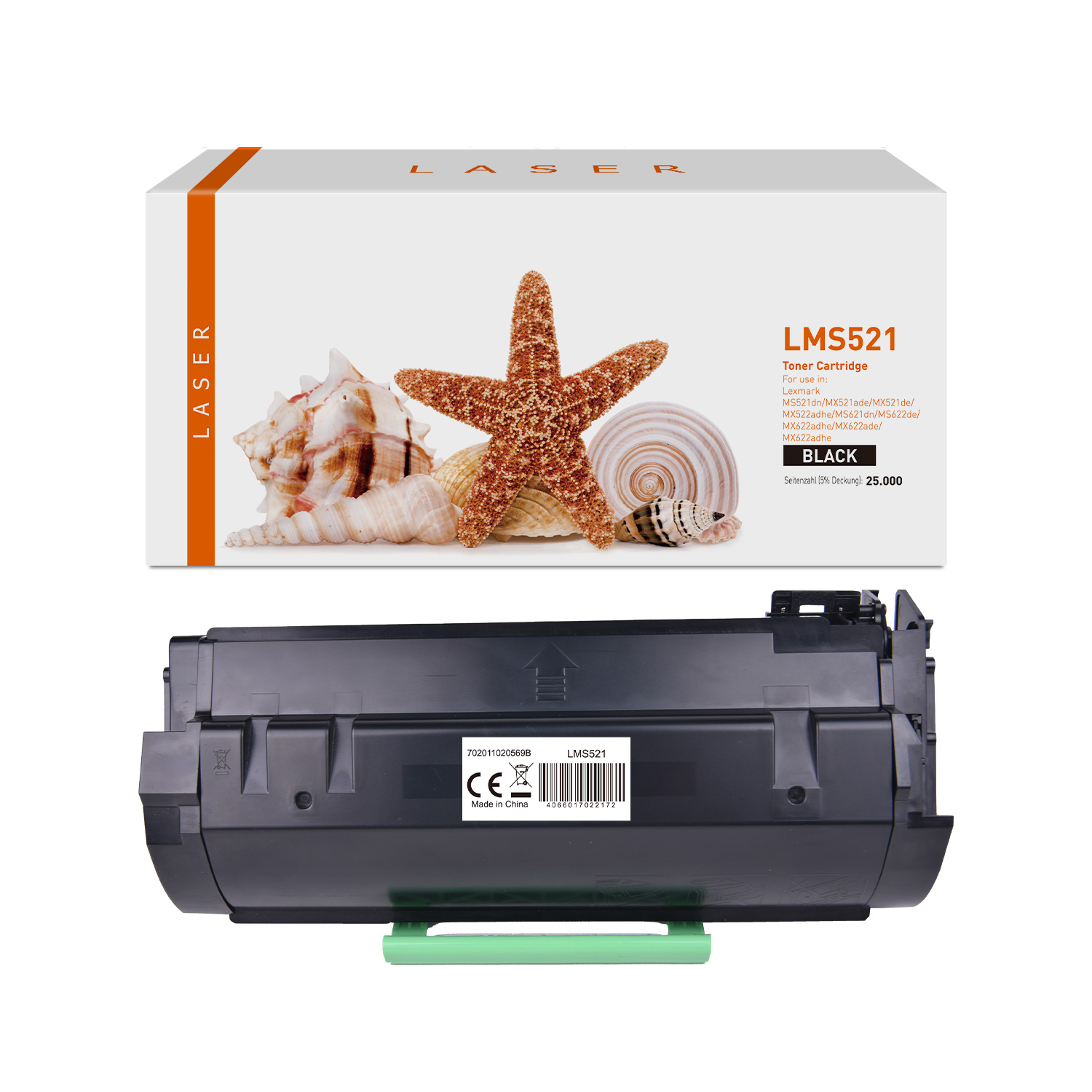 MS521 alternativ Toner schwarz für Lexmark / 56F2U00 / 25.000 Seiten MS521 alternativ Toner schwarz für Lexmark / 56F2U00 / 25.000 Seiten