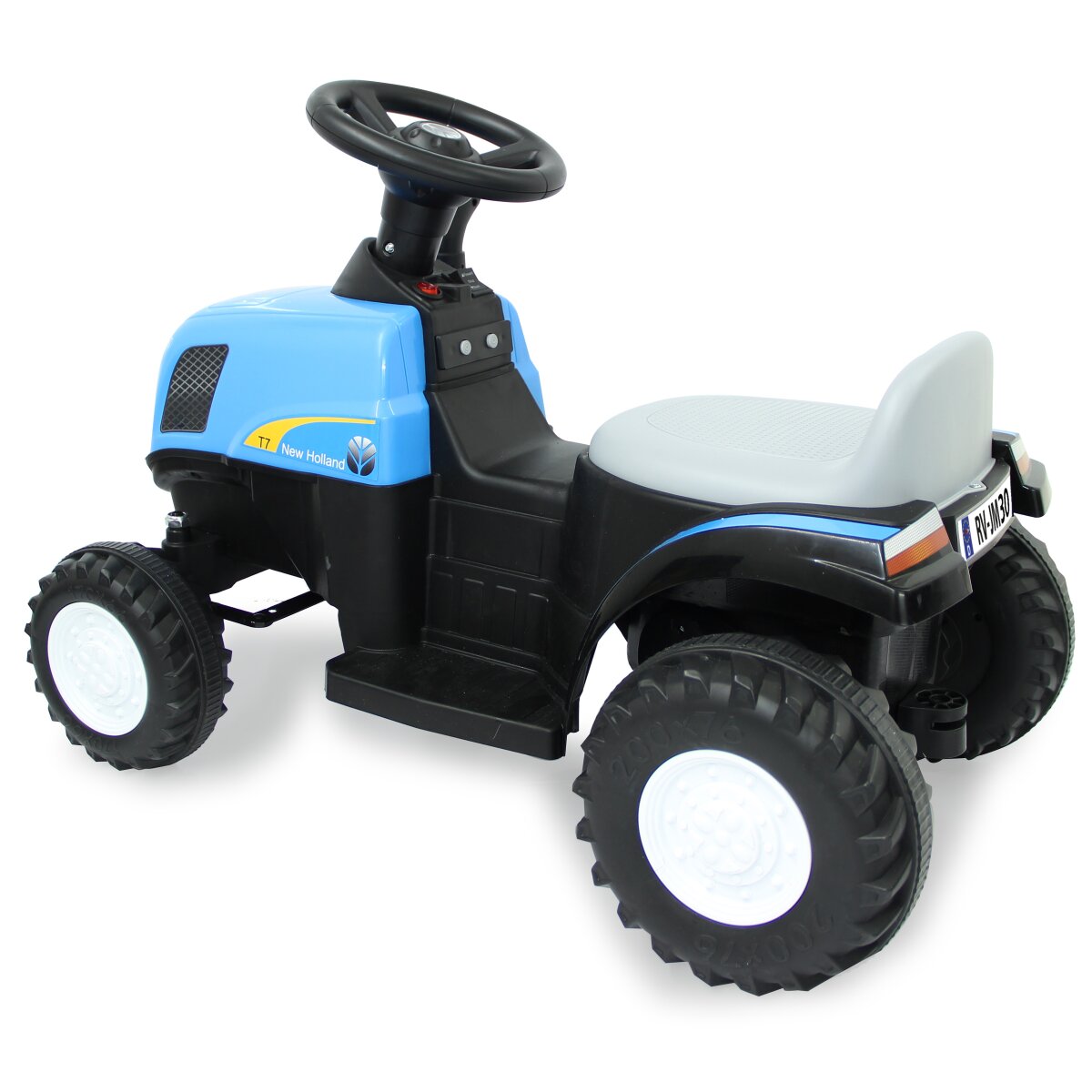 Kinderfahrzeug Traktor New Holland mit Anhänger blau