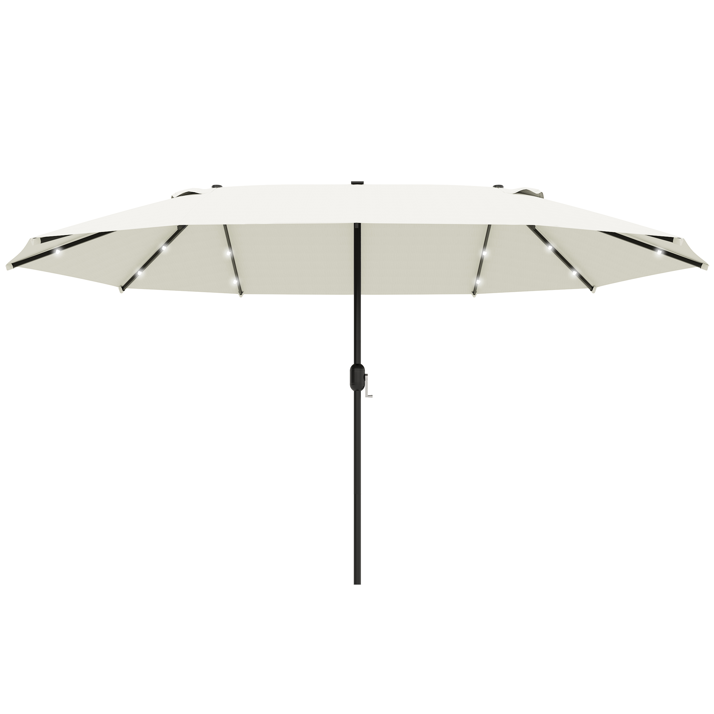 Sonnenschirm Oval Cremeweiß 440 x 256 cm Sonnenschirm Oval Cremeweiß 440 x 256 cm