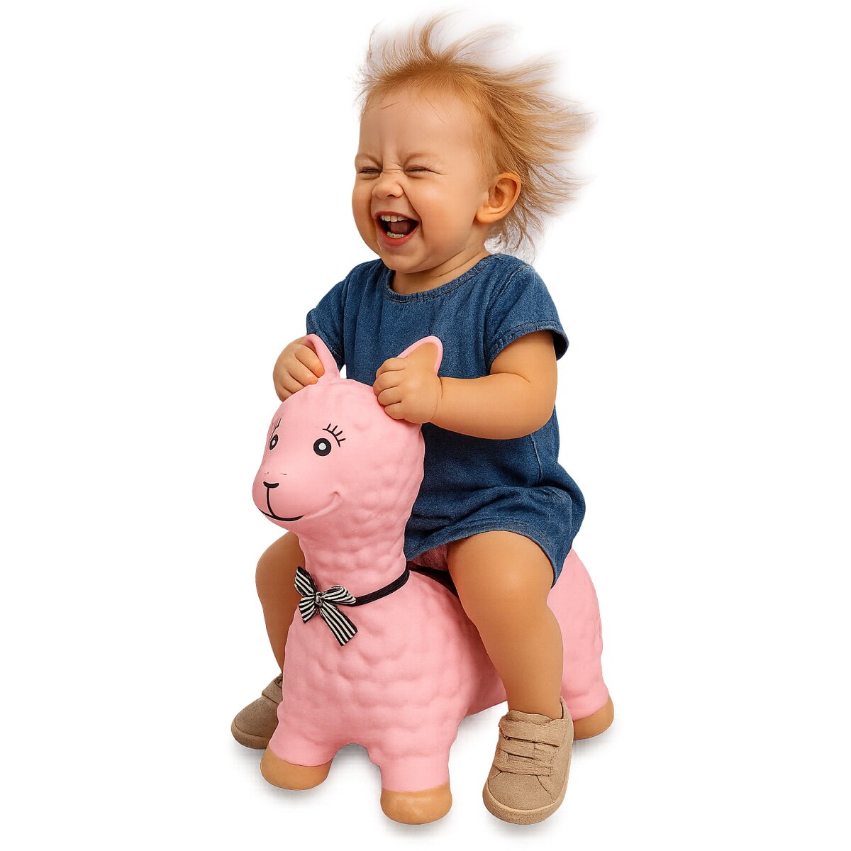 Hüpftier Lama HoppyDoo rosa mit Pumpe Hüpftier Lama HoppyDoo rosa mit Pumpe