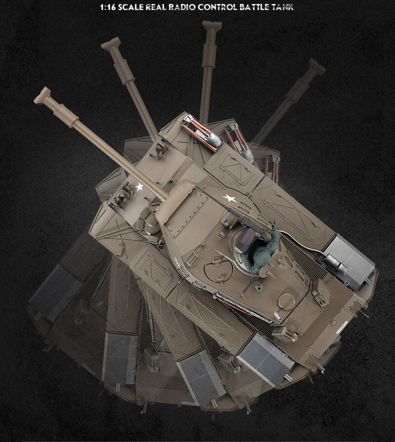 RC Panzer "M41 A3 Walker Bulldog" - Metallgetriebe & Metallketten PRO