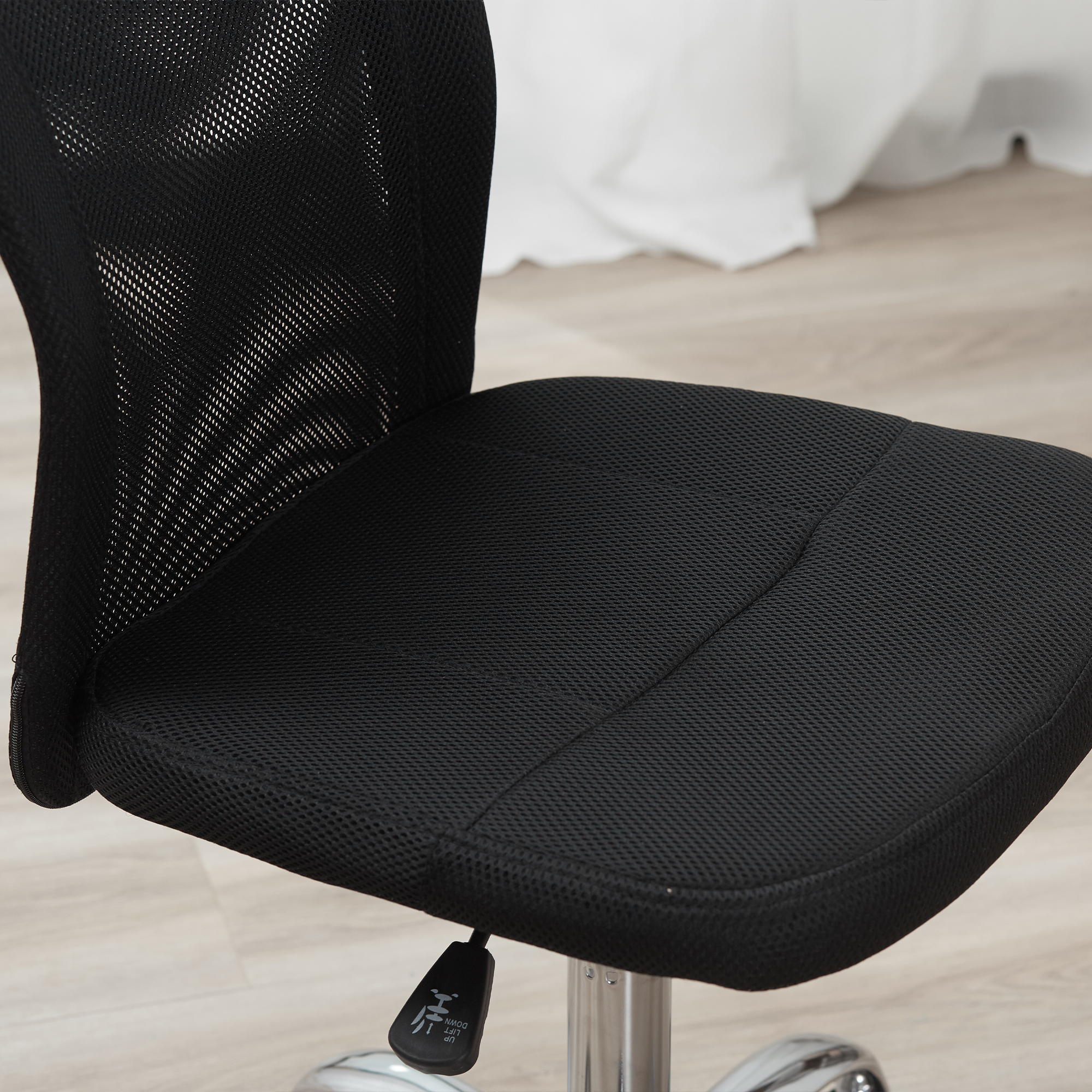 Bürostuhl Schreibtischstuhl, höhenverstellbar, Mesh, 43 cm x 58 cm x 100 cm, Schwarz