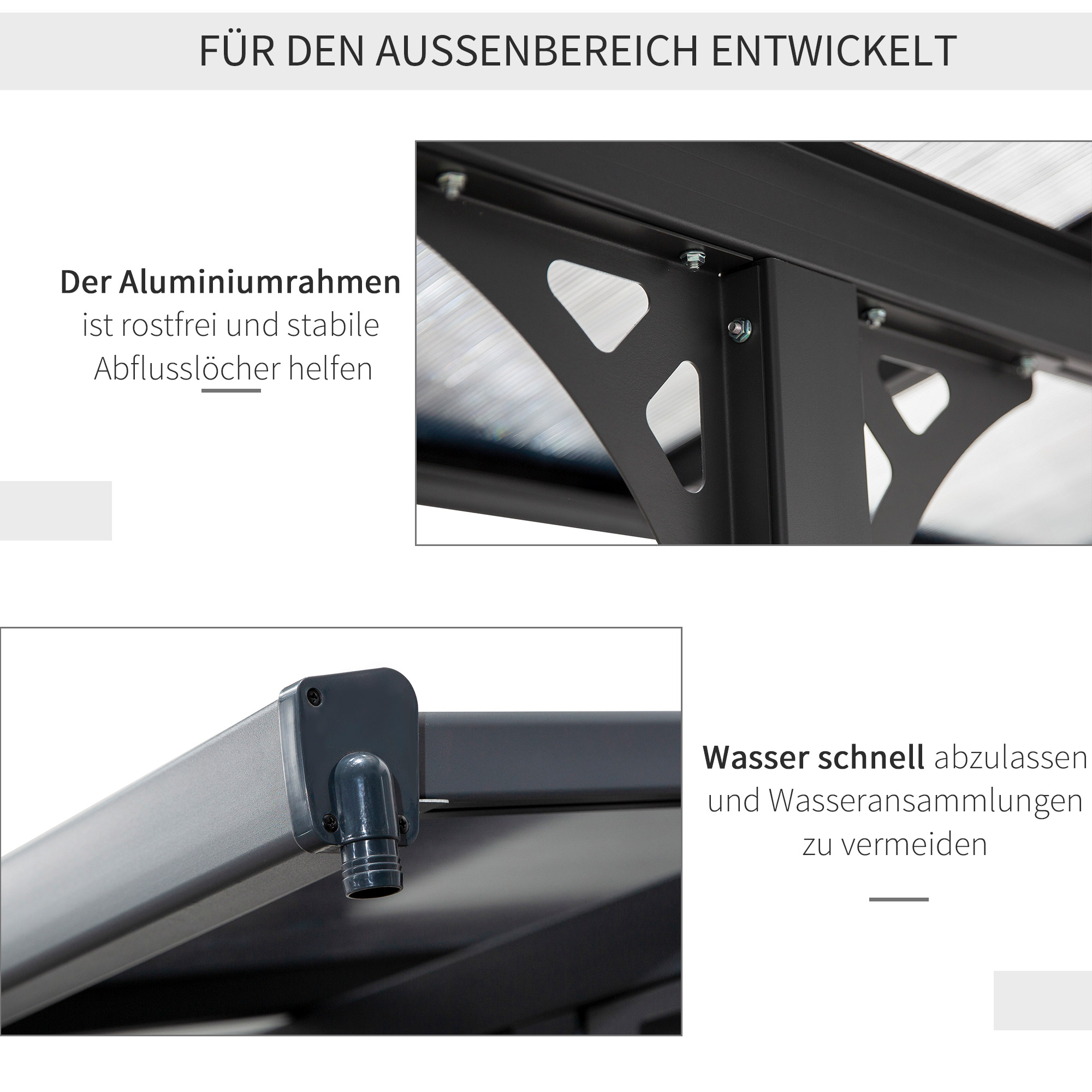 Pergola Pavillon  4.35 x 3.02 m Gartenpavillon Überdachung Zelt 231-250 cm höhenverstellbar Sonnenschutz Terrassendach Anbaupavillion Aluminium Grau
