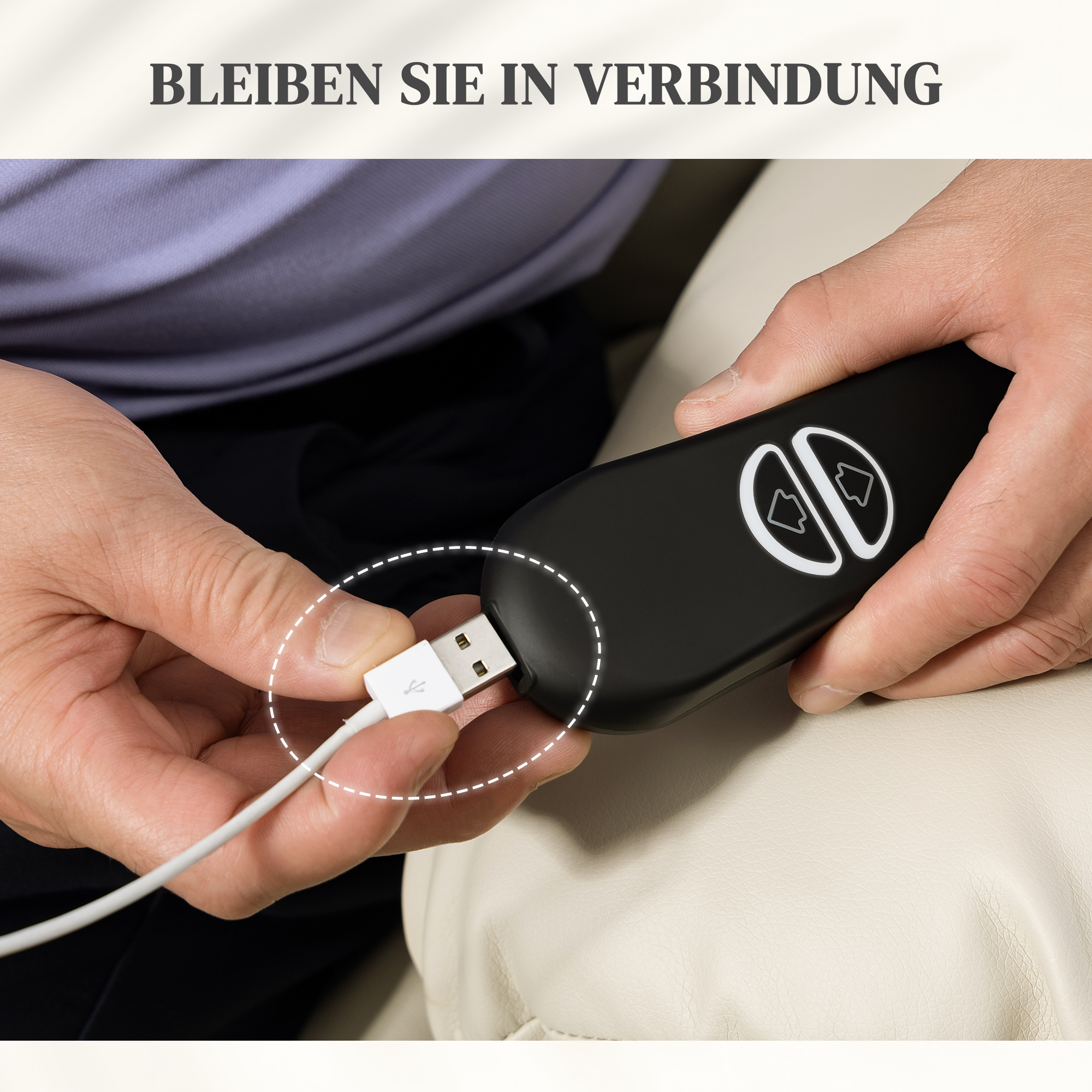 Fernsehsessel Relaxsessel Elektrisch mit Aufstehhilfe, Massage, Heizung, USB-Anschlüsse, PU, Creme