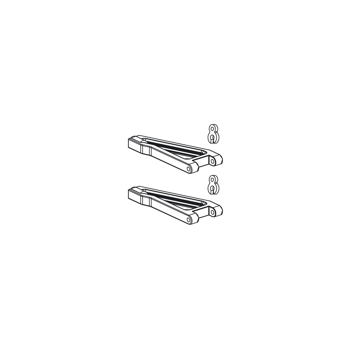 Querlenker VE2 Tiger-Cocoon oben vorn LS+RS Querlenker VE2 Tiger-Cocoon oben vorn LS+RS
