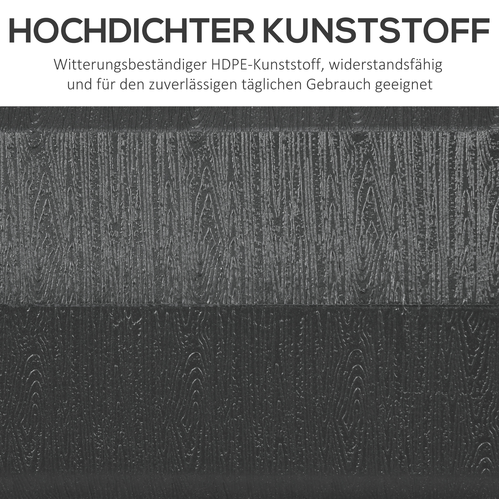 Sonnenschirmständer bis 40 kg befüllbar Schirmständer mit Griff, Quadratisch Schirmhalter Schwarz